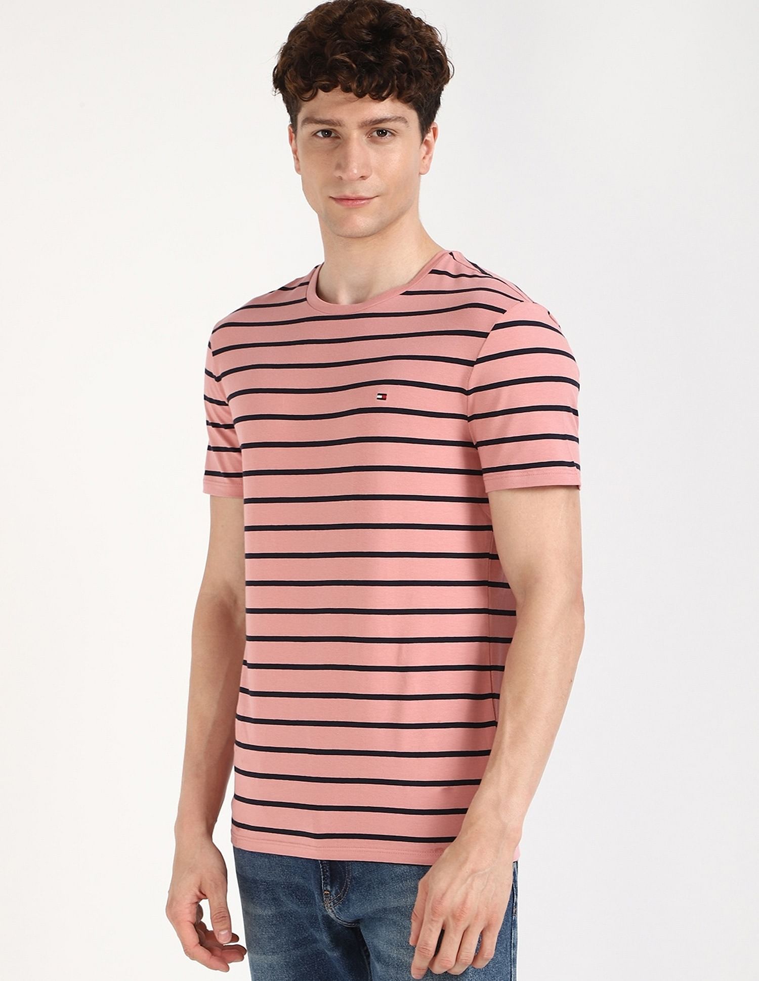 Tommy Hilfiger Striped Regular-Fit Cotton T-Shirt