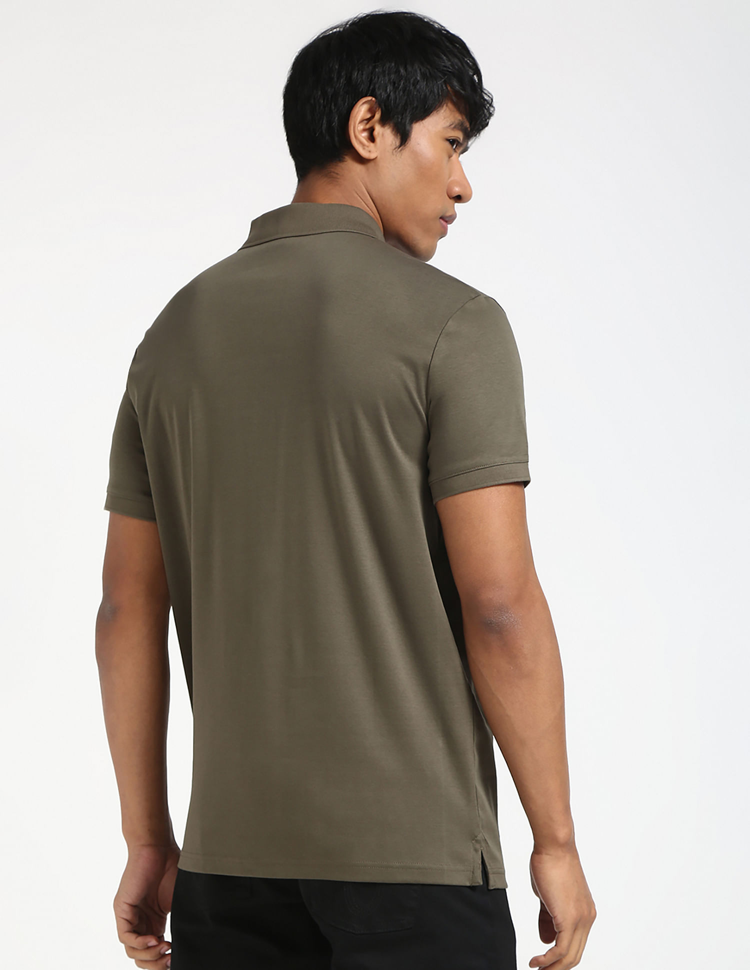 Calvin Klein Regular Half Zip Cotton Polo Shirt