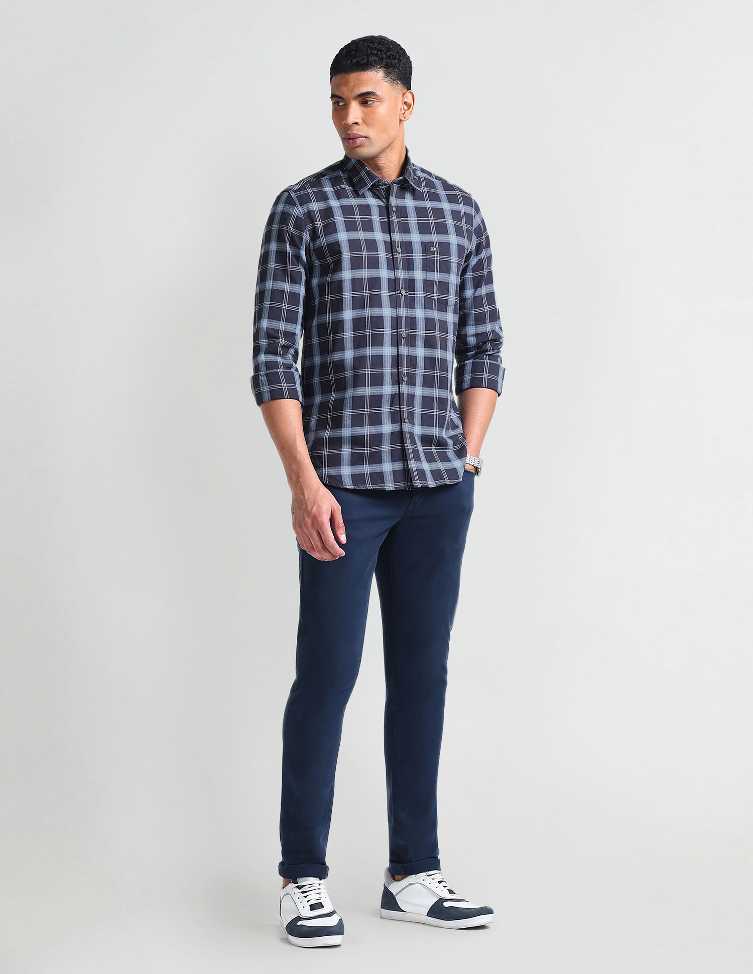 Arrow Sport Tartan Check Long Sleeve Shirt