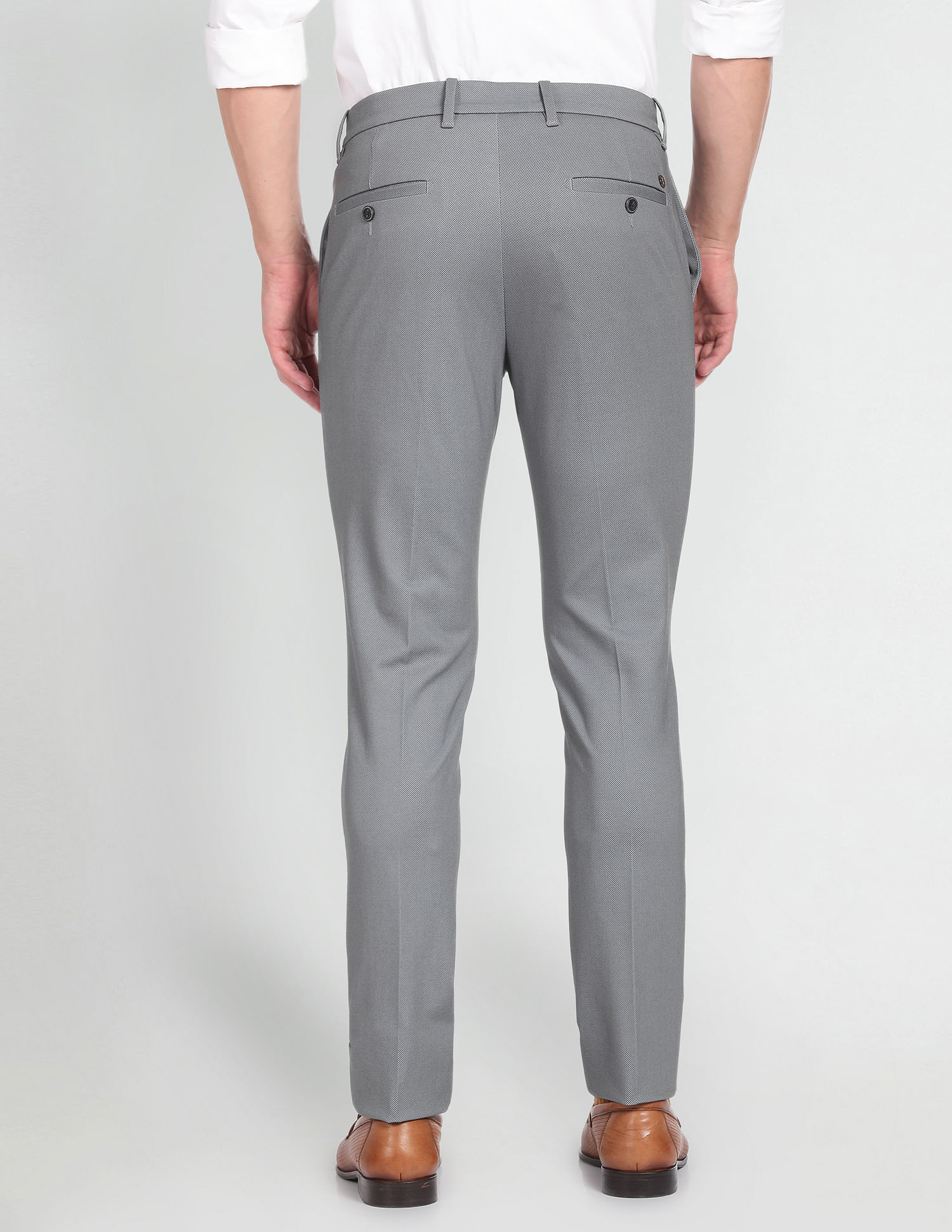 Arrow Newyork Mid Rise Dobby Trousers