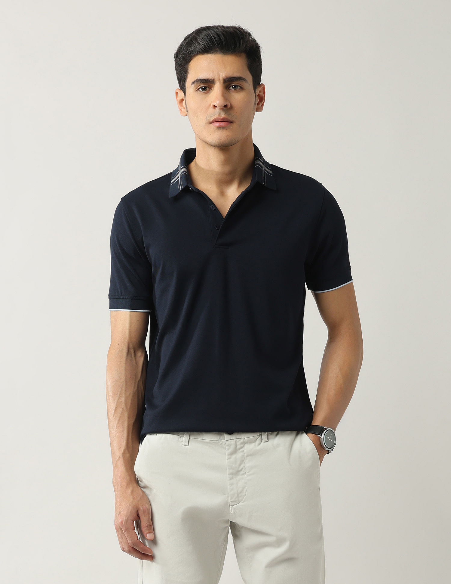 Arrow Solid Pure Cotton Polo Shirt