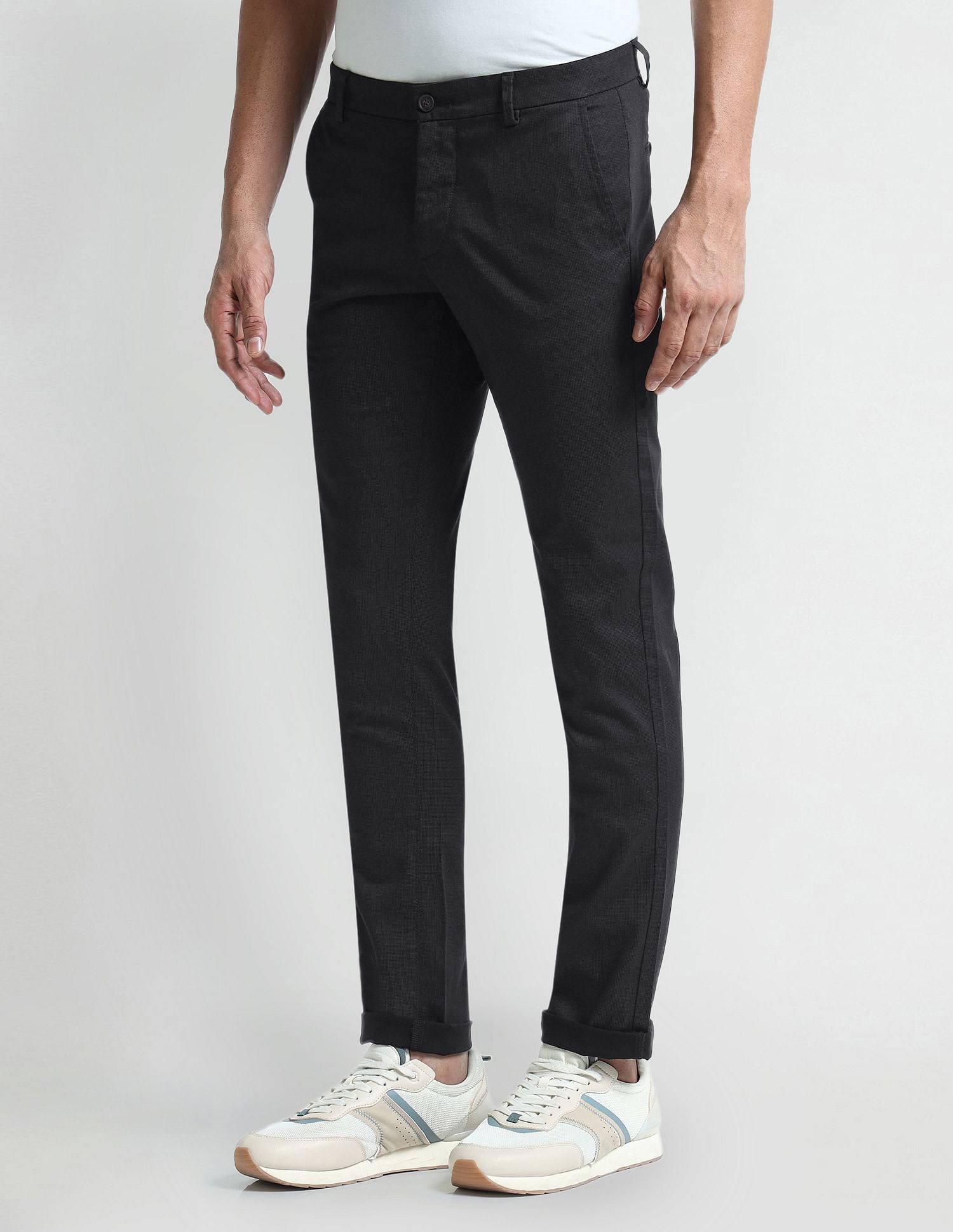 Arrow Sport Slim Fit Geometric Patterned Trousers
