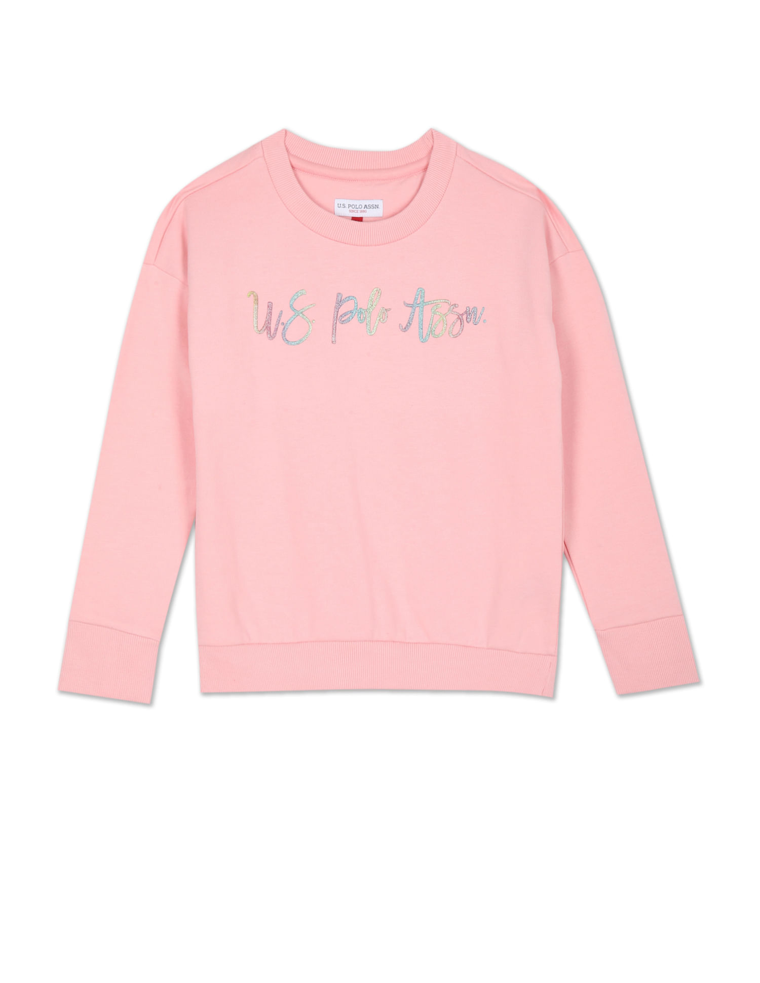 Buy U.S. Polo Assn. Kids Solid Crew Neck Cotton Sweatshirt - NNNOW.com