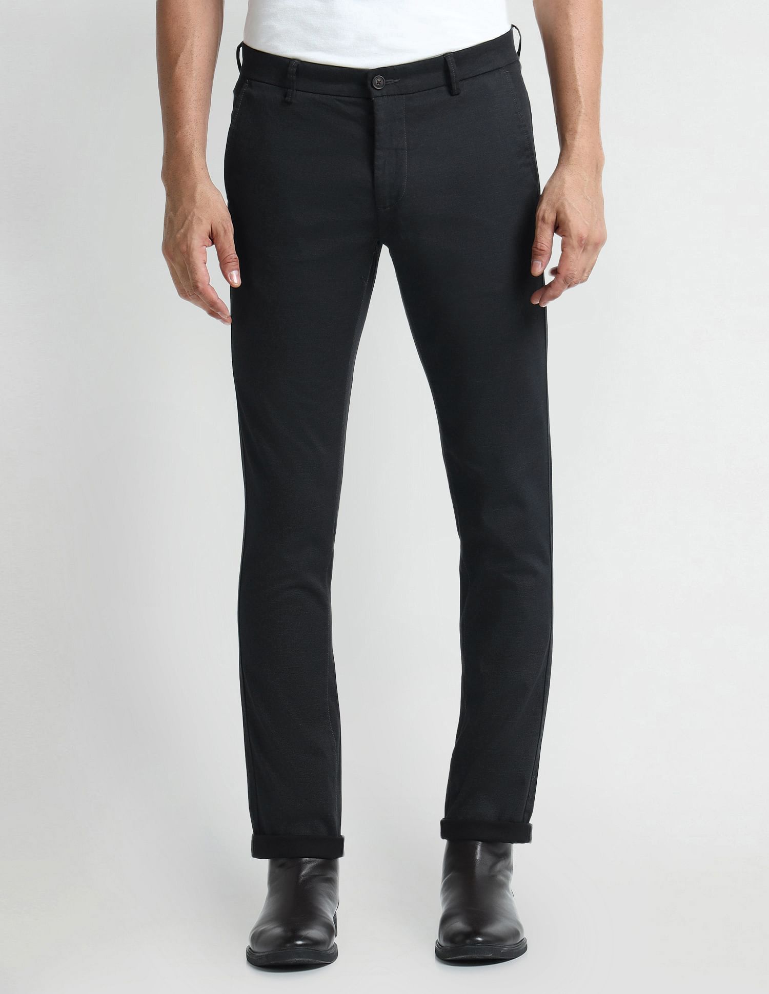 Arrow Sport Slim Fit Geometric Patterned Trousers