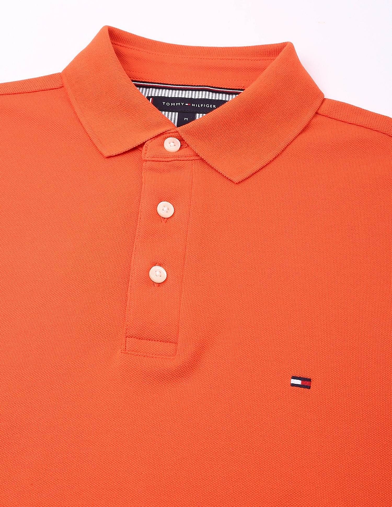 Tommy Hilfiger Solid Slim-Fit Cotton Polo Shirt