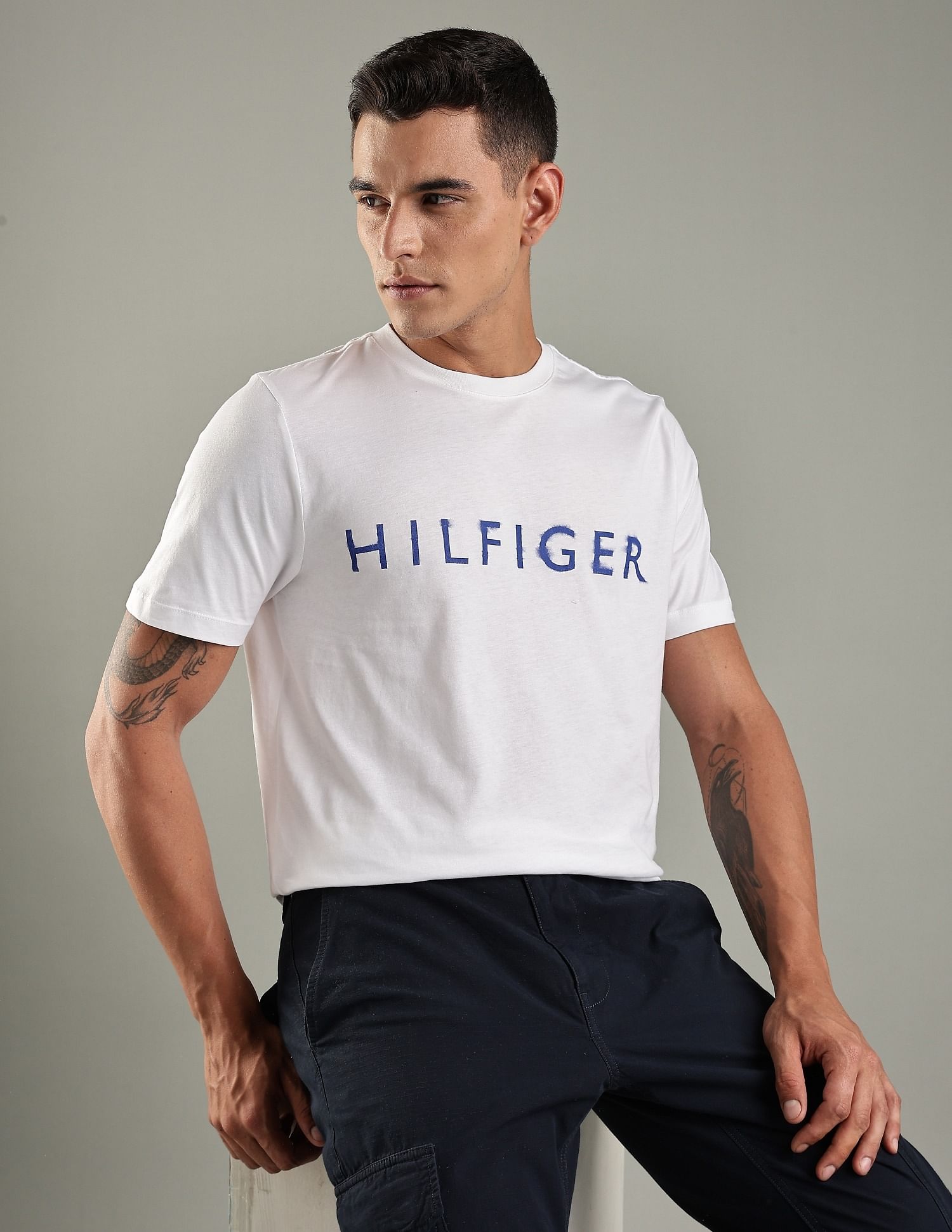 Tommy Hilfiger Logo Regular-Fit Cotton T-Shirt