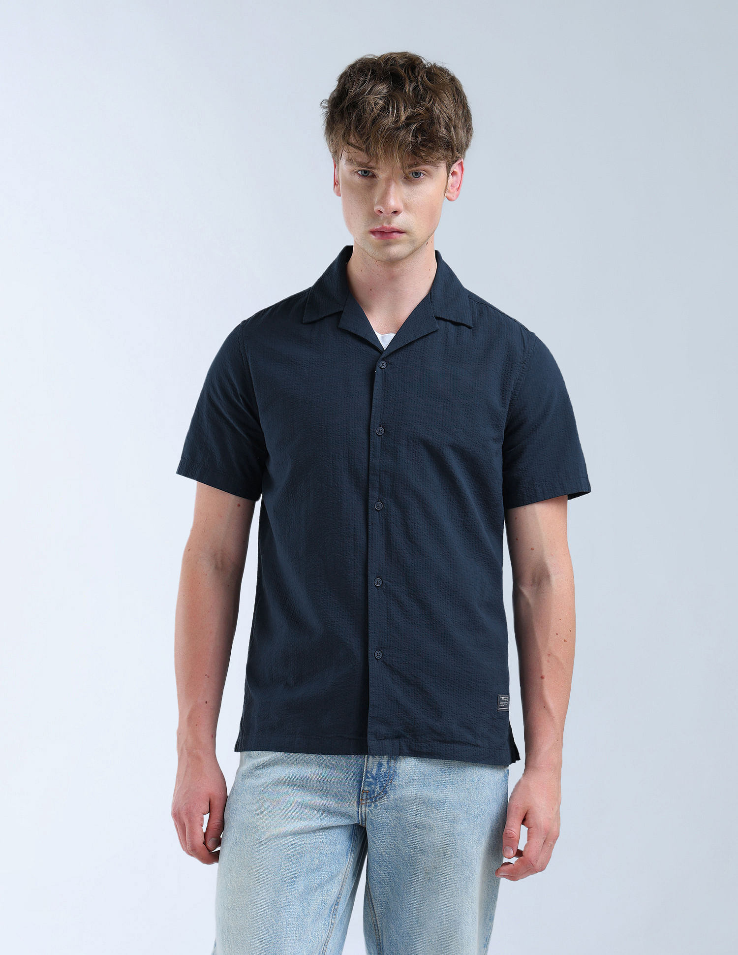 Flying Machine Regular Fit Textured Original Shirt