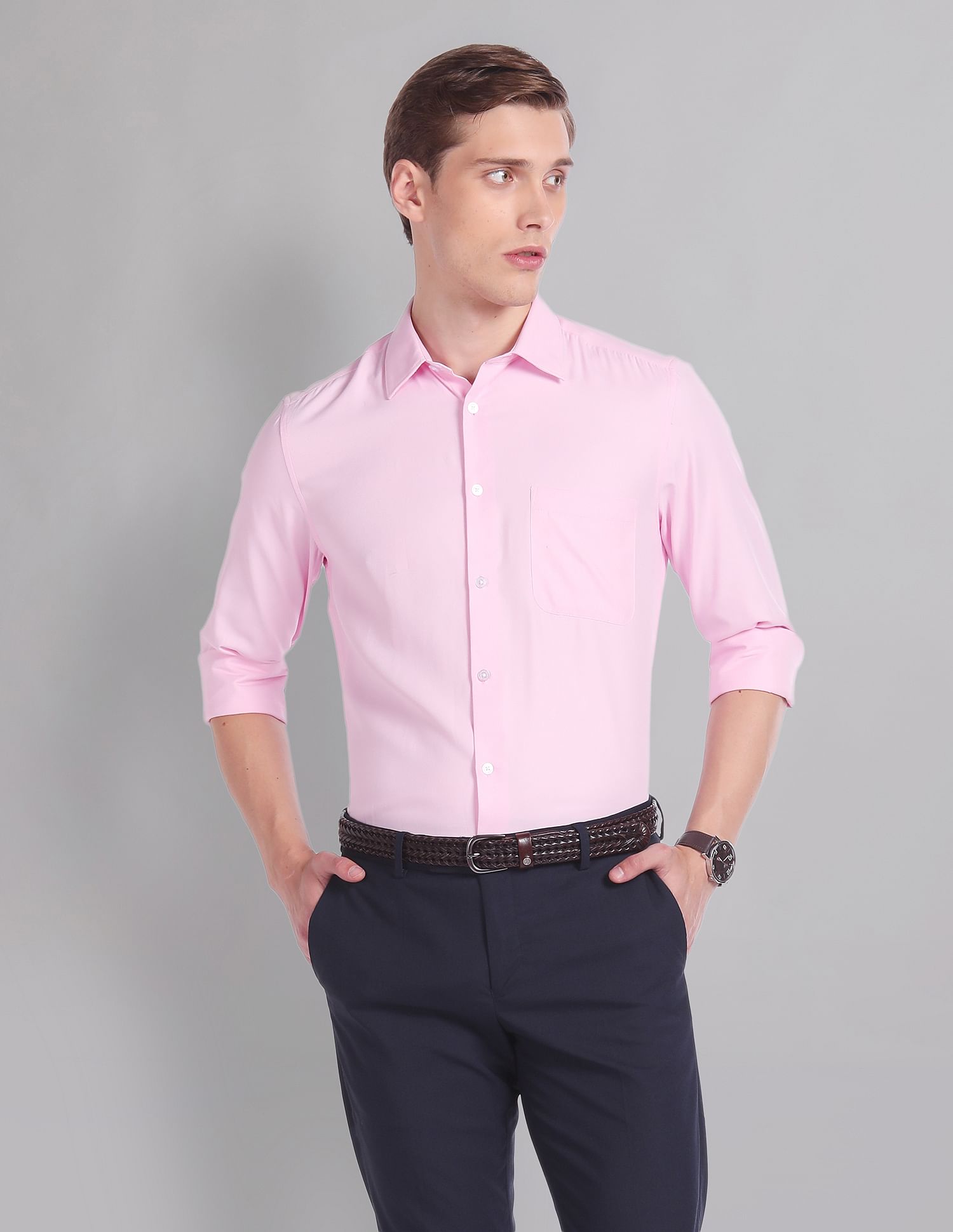 AD by Arvind Sartorial Dobby Shirt
