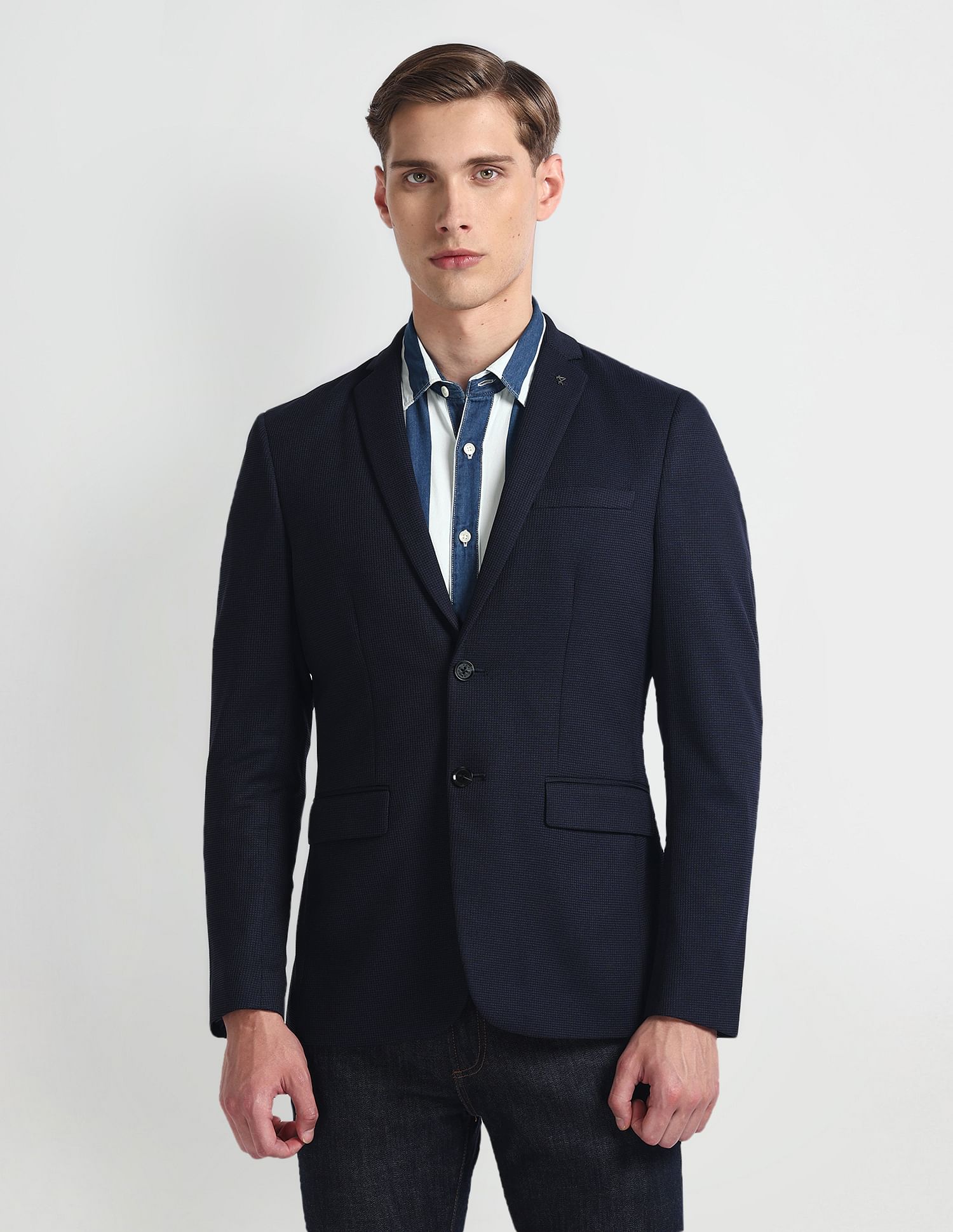 Arrow Slim Fit Dobby Knit Blazer