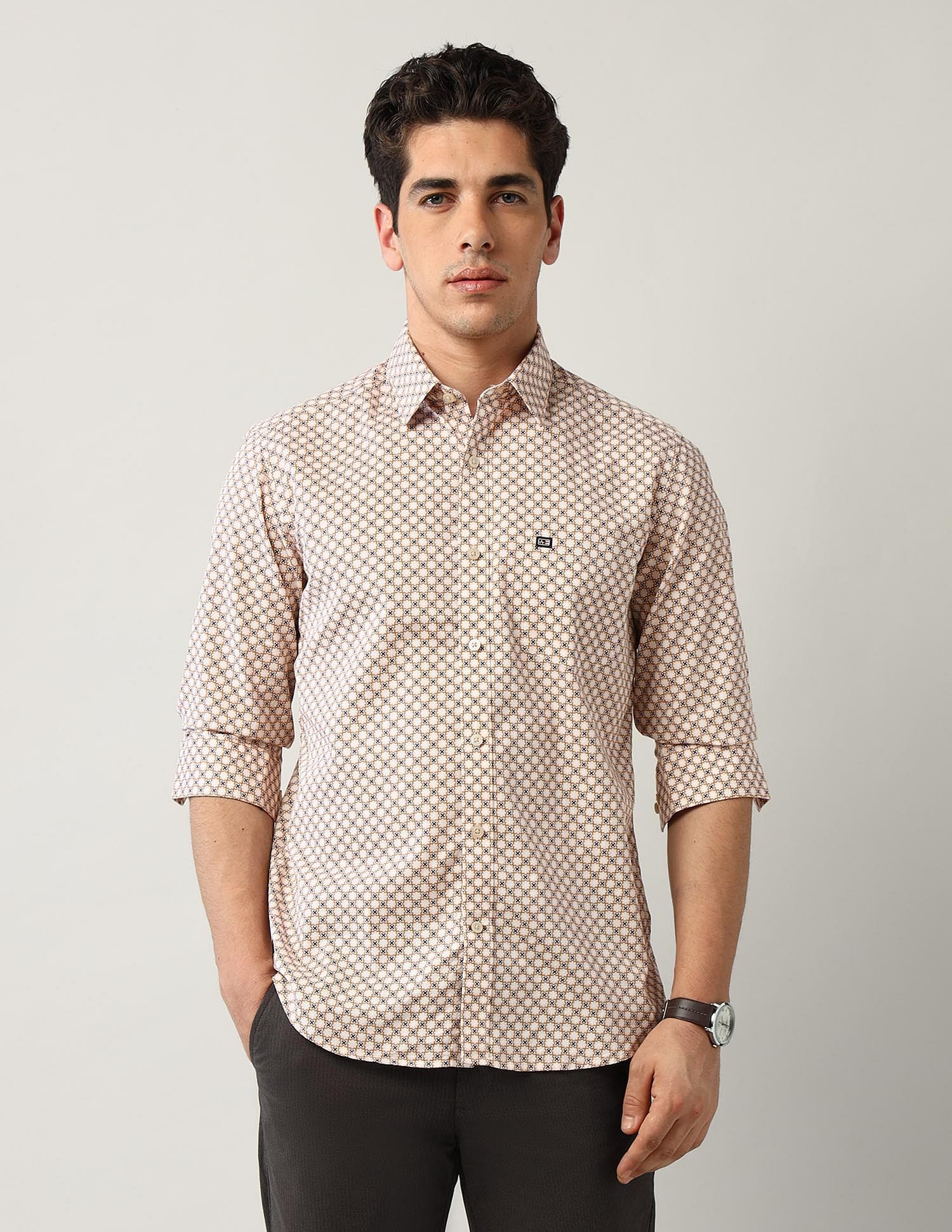 Arrow Sport Geometric Printed Twill Shirt