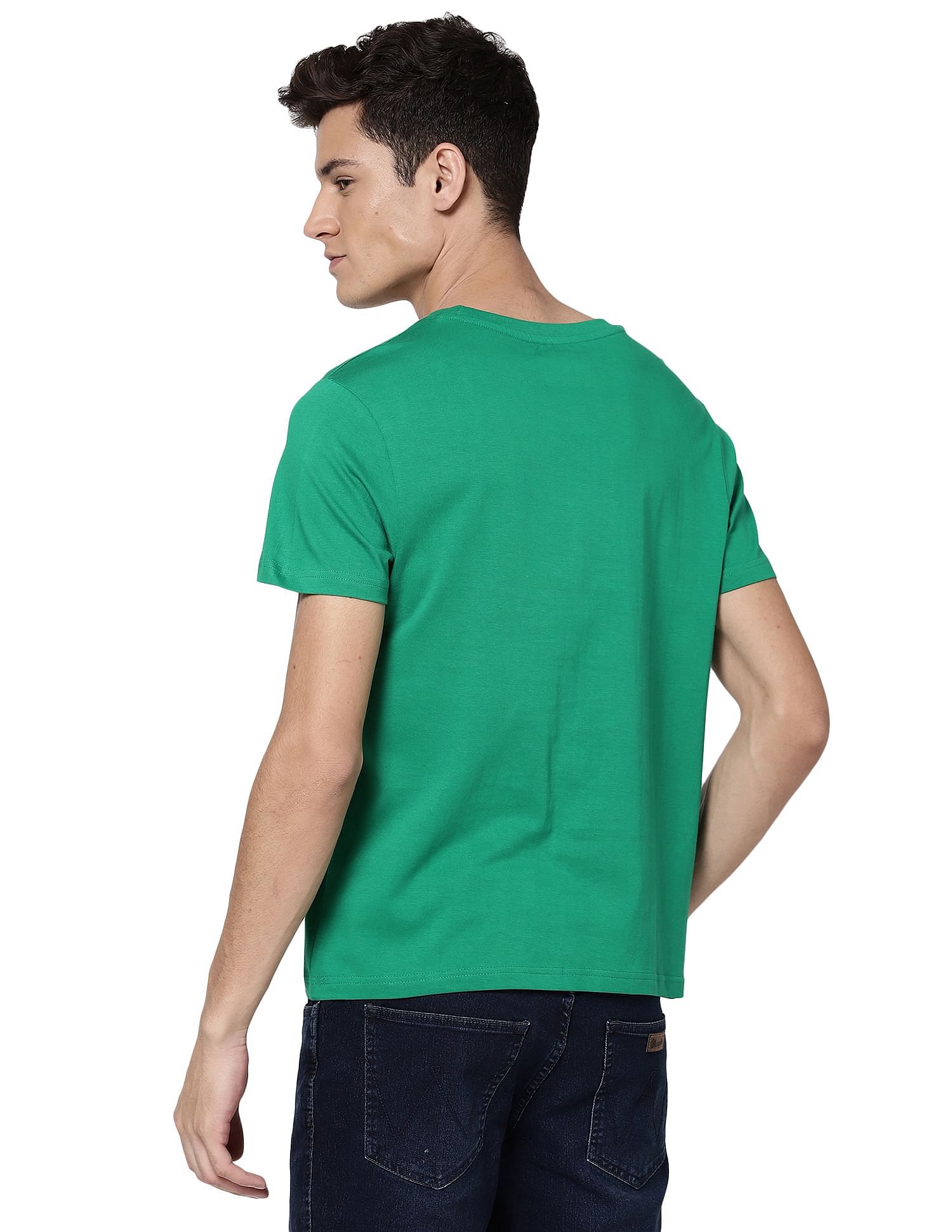 AD by Arvind Crew Neck Graphic Print T-Shirt