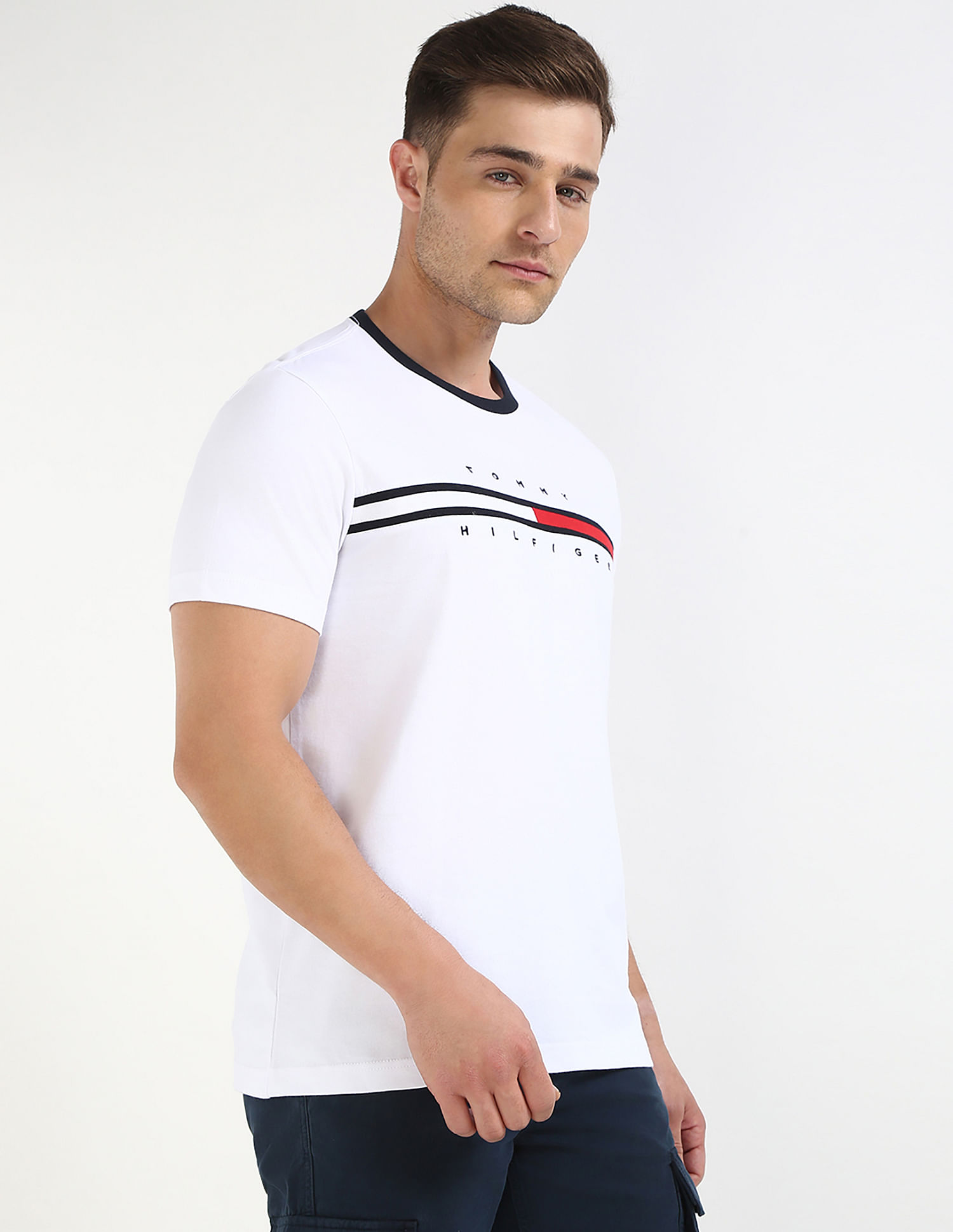 Tommy Hilfiger Embroidered Logo Regular-Fit Cotton T-Shirt