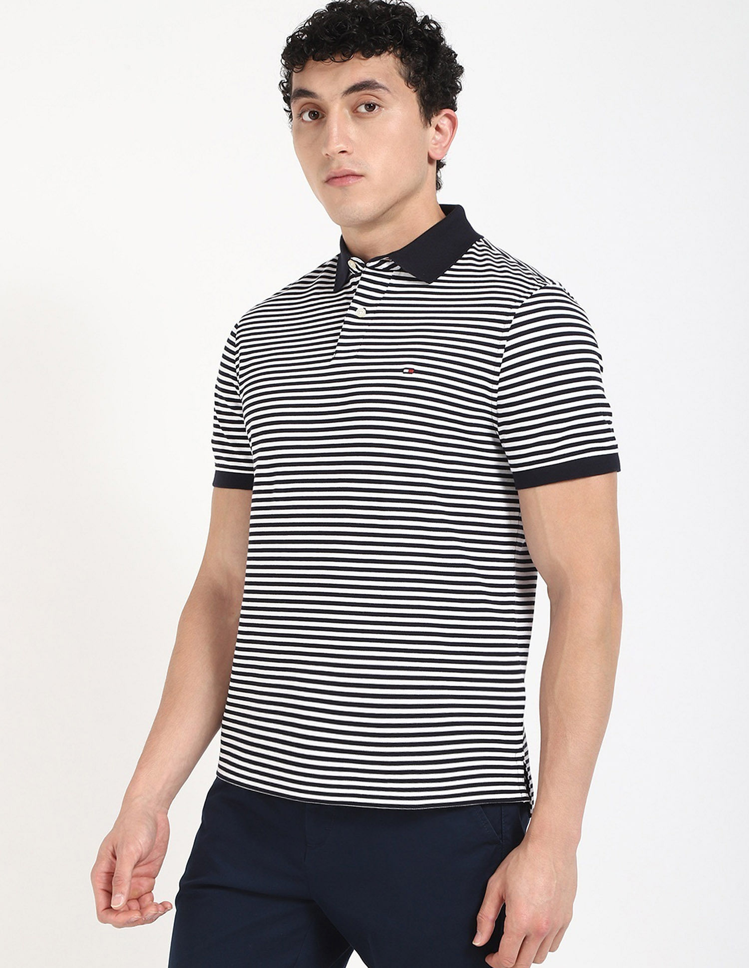 Tommy Hilfiger Striped Regular-Fit Cotton T-Shirt