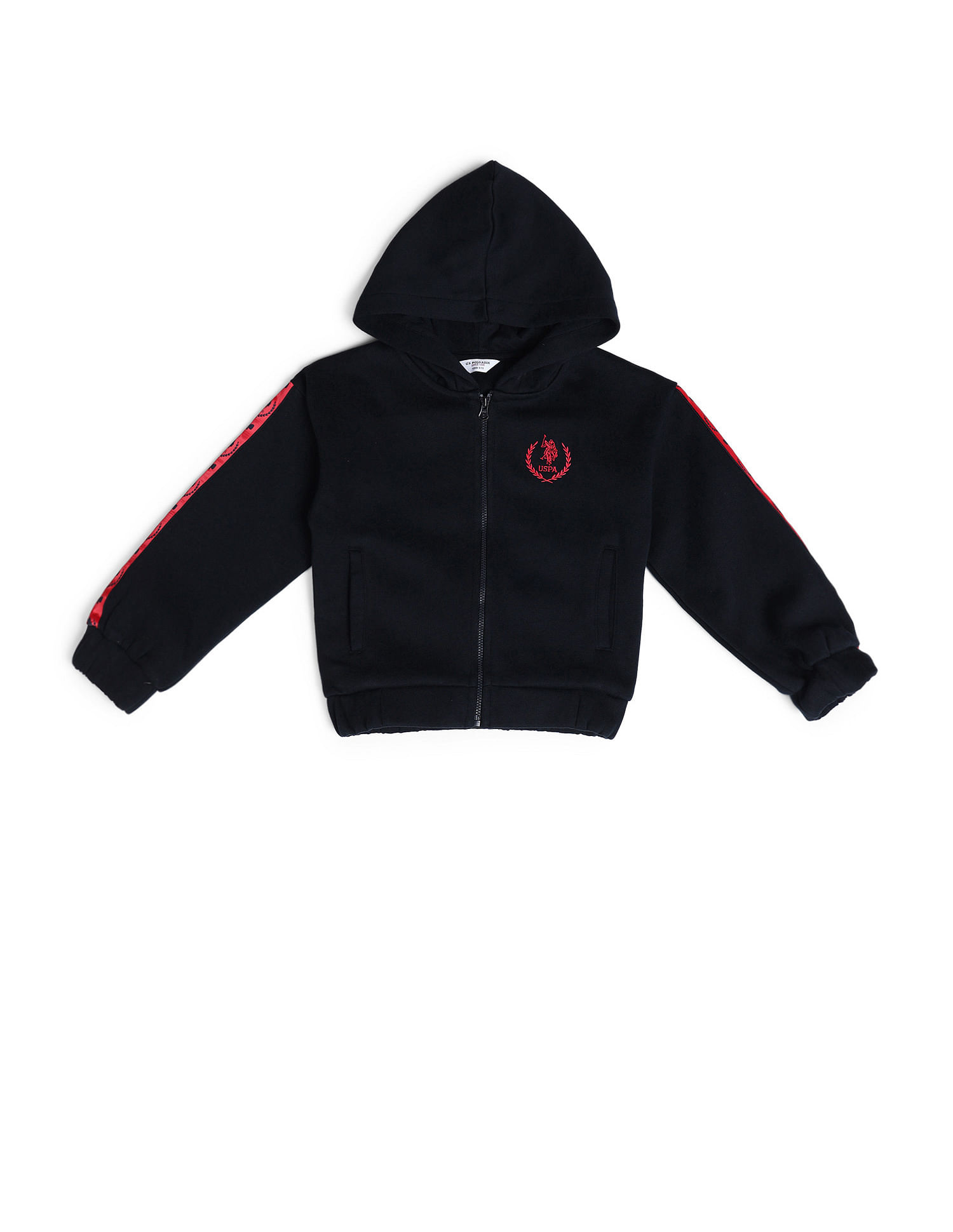 U.S. Polo Assn. Kids Girls Hooded Regular Fit Sweatshirt