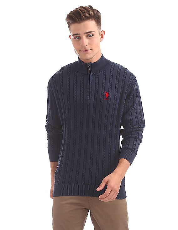 Us polo best sale half zip sweater