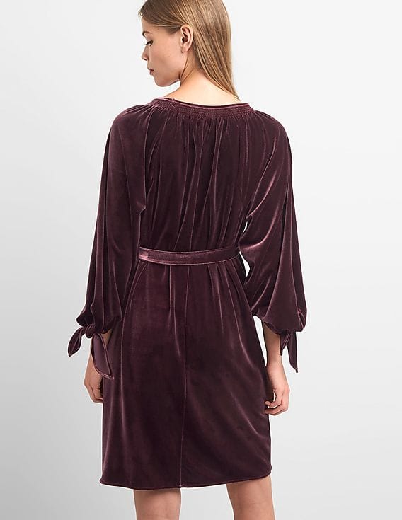 gap red velvet dress Fit & Flare Velvet Mini Dress
