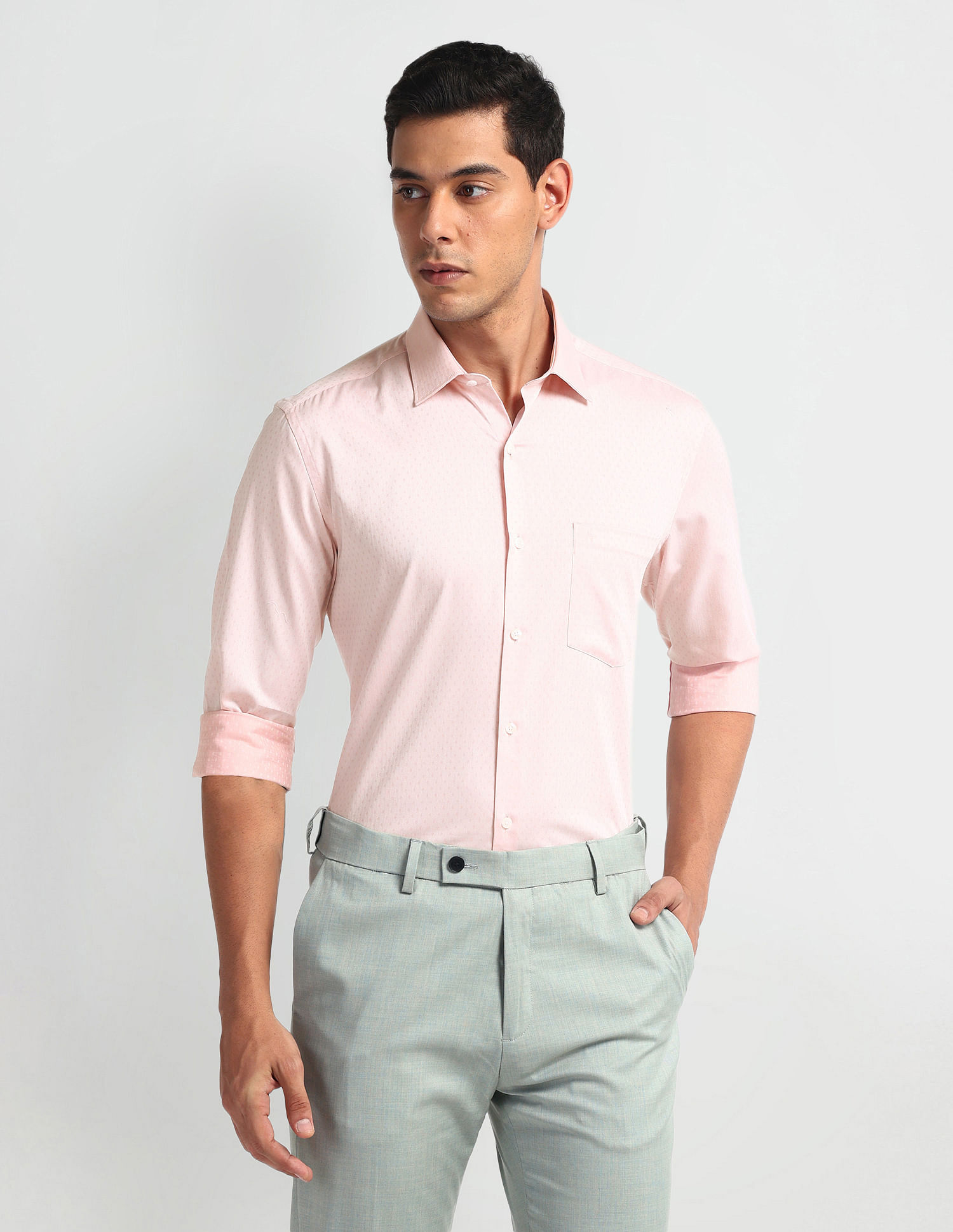 Arrow Herringbone Pure Cotton Shirt