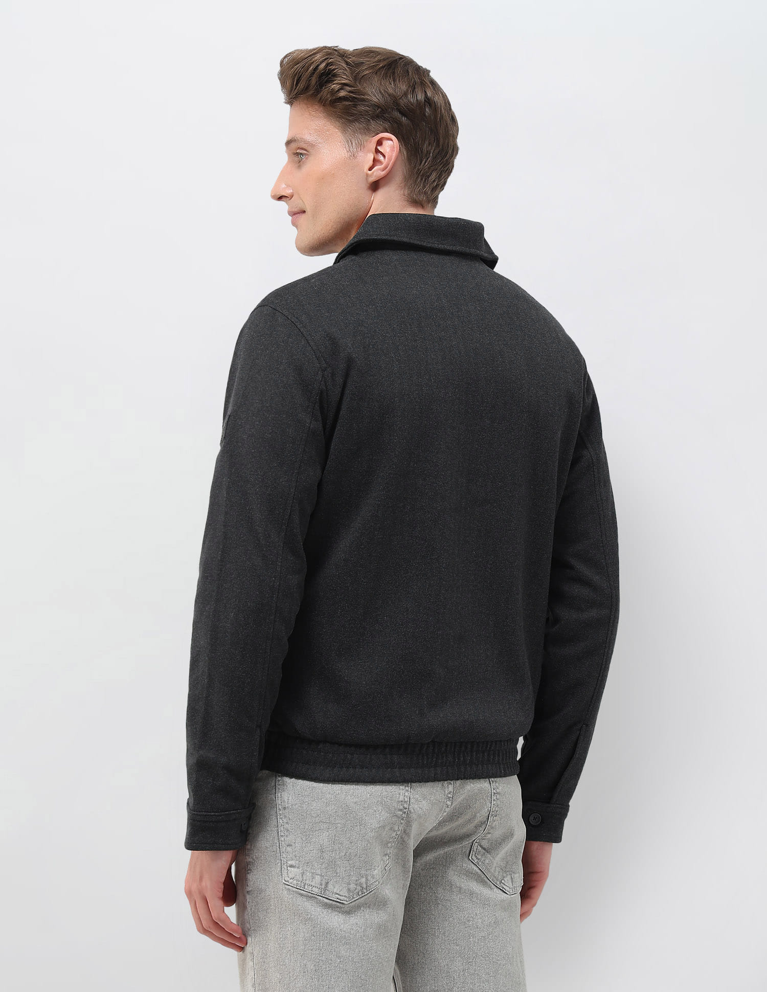Buy U.S. Polo Assn. Heathered Regular Fit Jacket - NNNOW.com