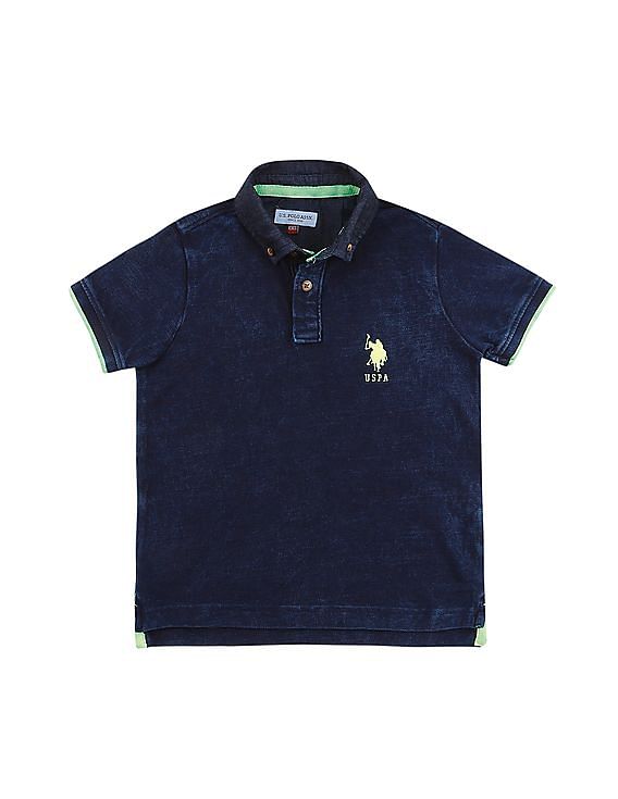 U.S. Polo Assn. Kids Boys Washed Pique Polo Shirt