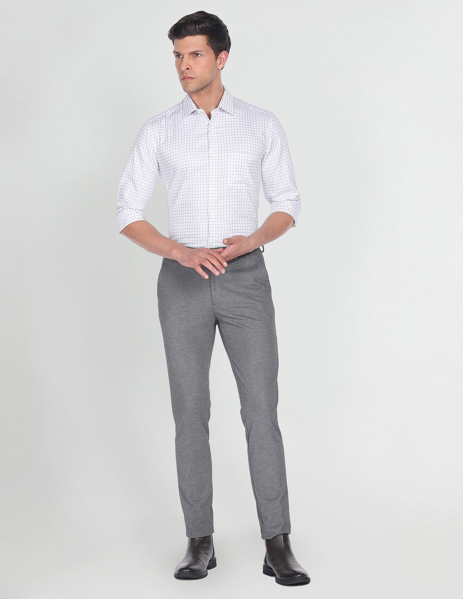 Arrow Outline Check Formal Shirt