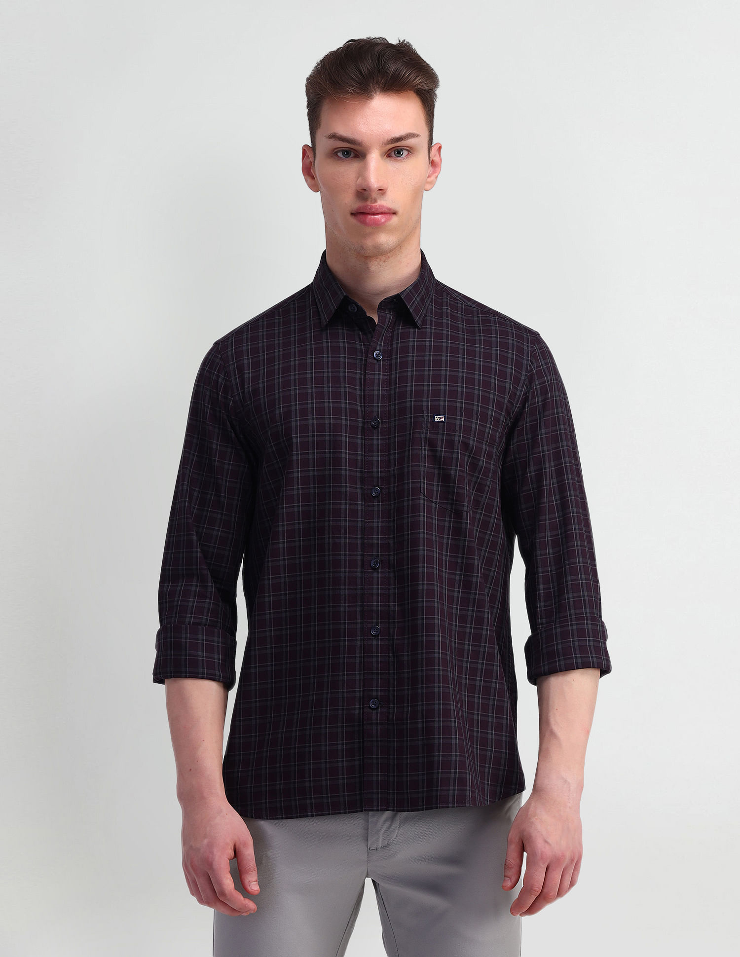 Arrow Sport Tailored Fit Dupplin Checked Shirt
