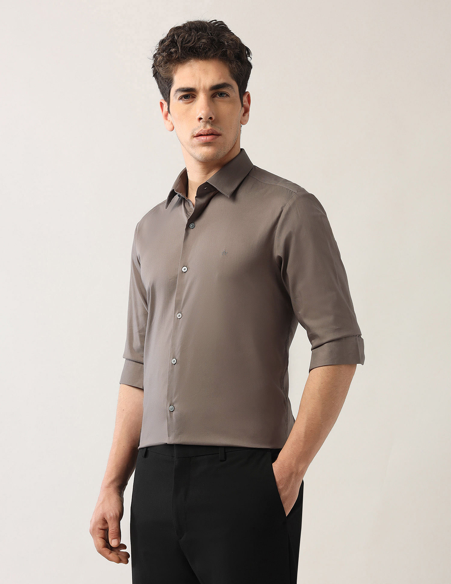 Arrow Newyork Textured Brooklyn Ultra Slim Fit Shirt