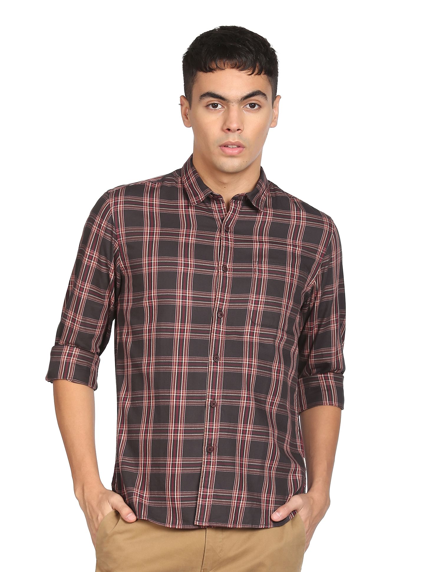 Flying Machine Tartan Check Cotton Shirt
