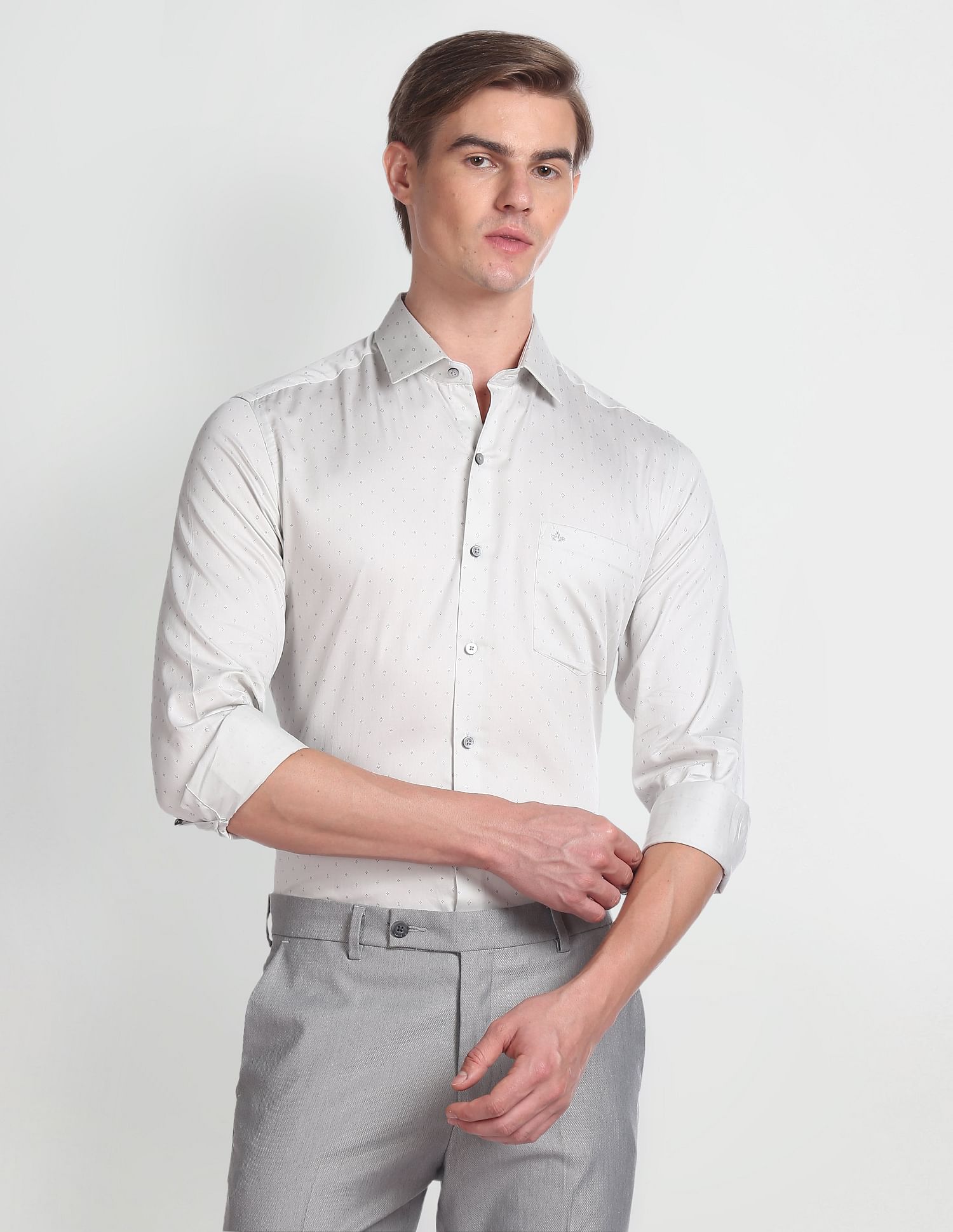 Arrow Manhattan Slim Fit Twill Formal Shirt