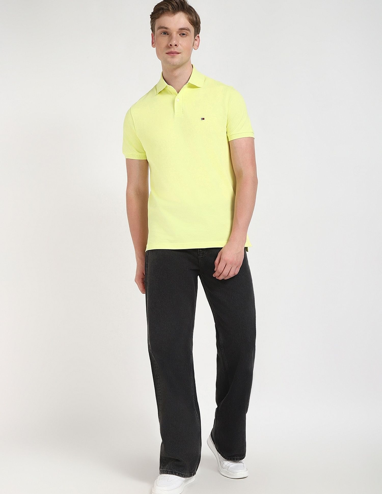 Tommy Hilfiger Solid Regular-Fit Cotton Polo Shirt