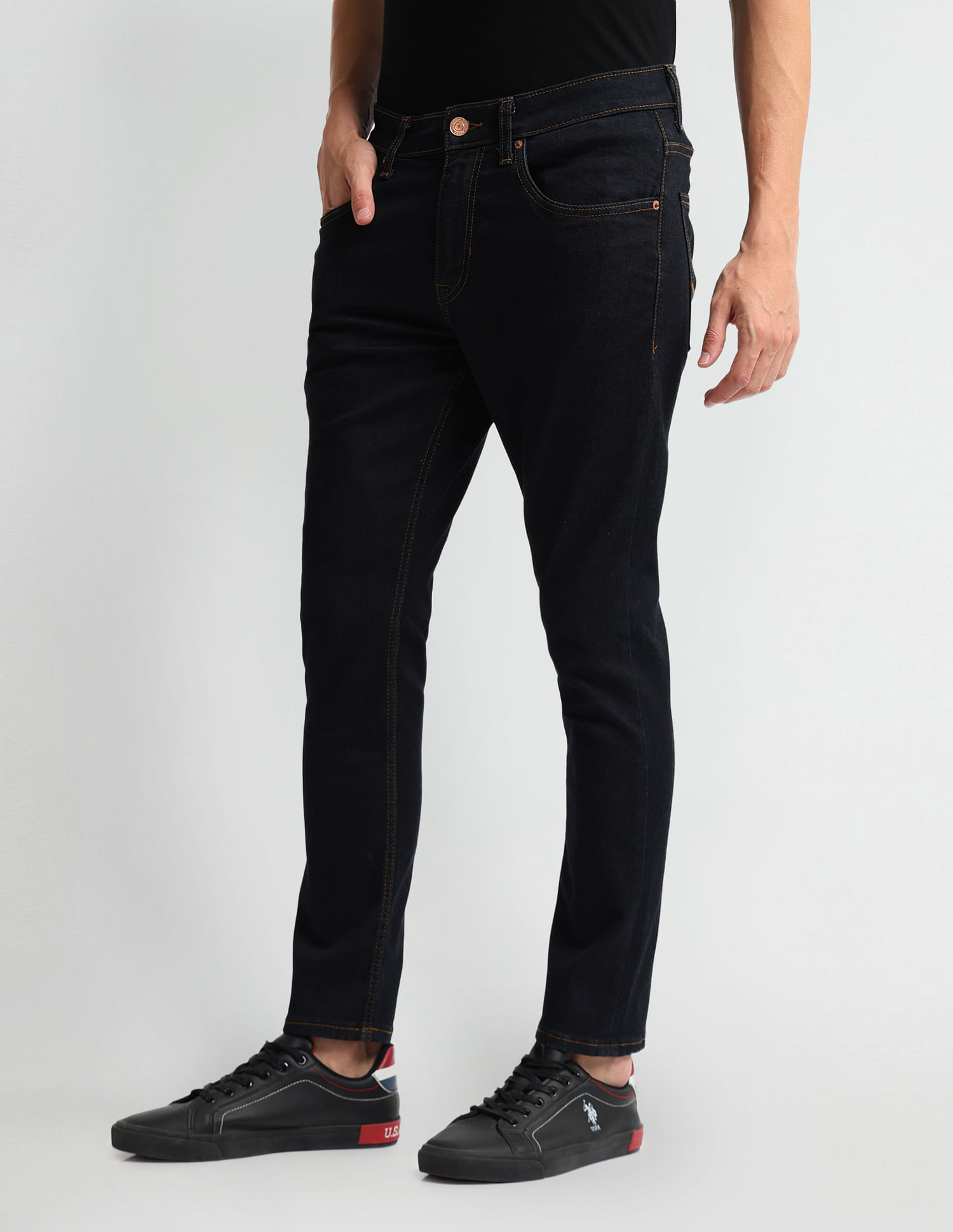 U.S. Polo Assn. Denim Co. Henry Tapered Cropped Fit Navy Jeans