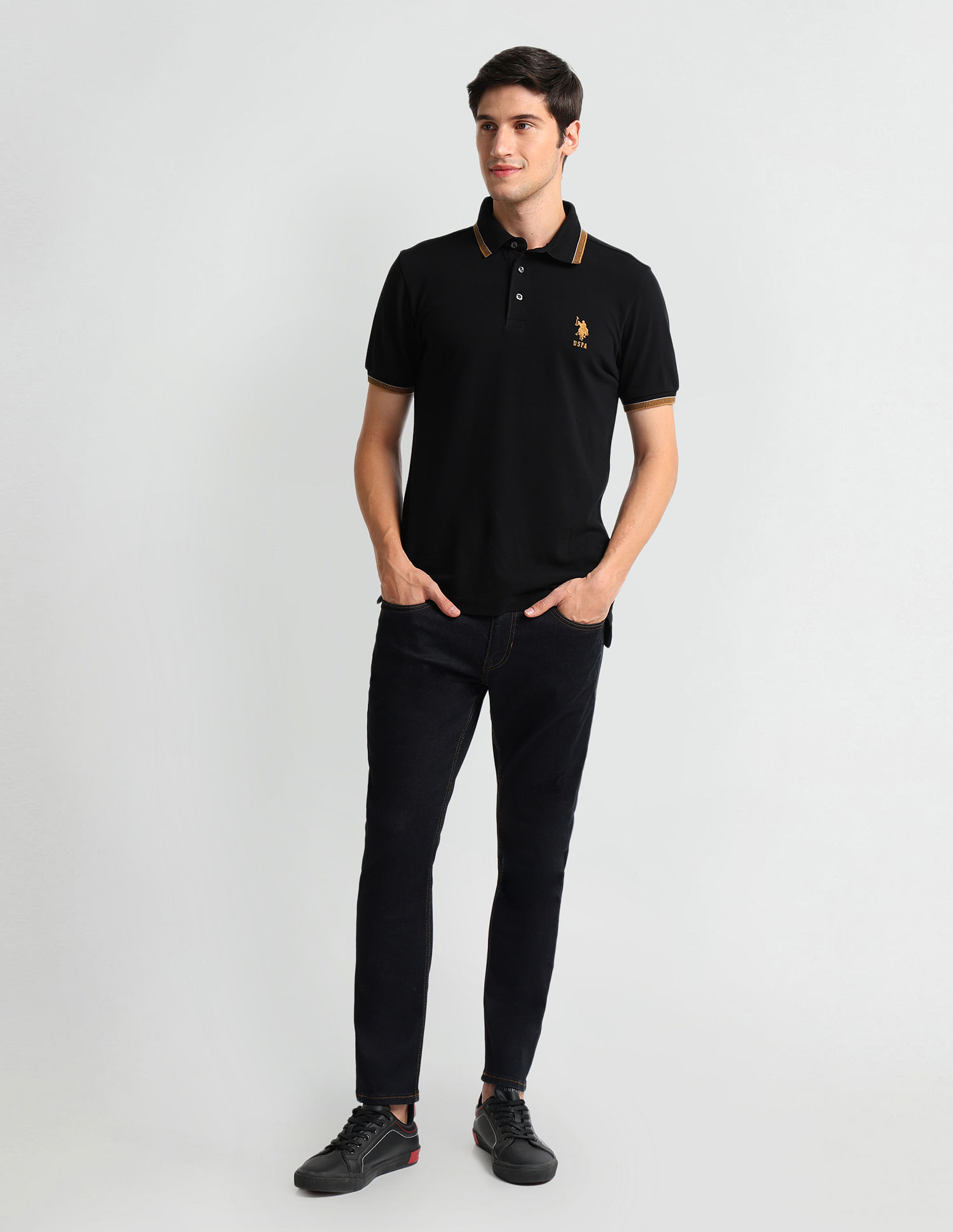 U.S. Polo Assn. Denim Co. Henry Tapered Cropped Fit Navy Jeans