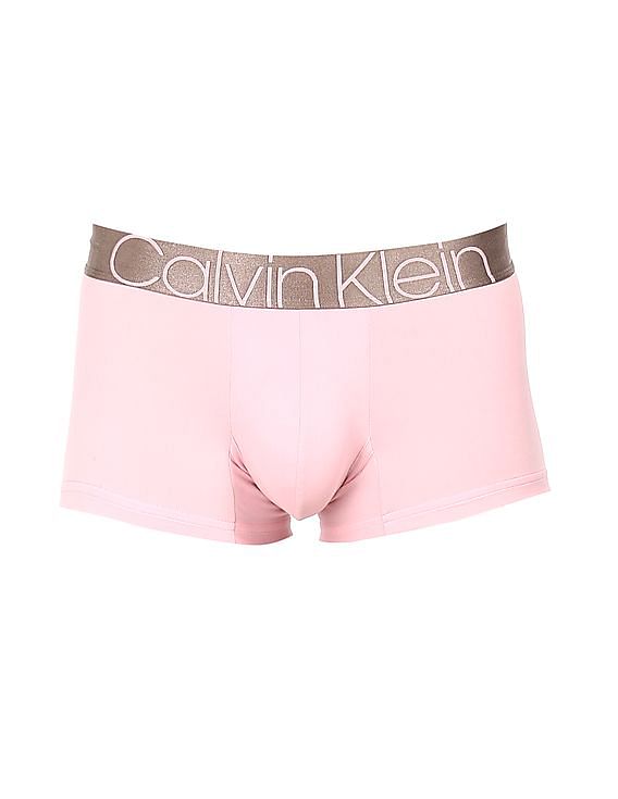 Buy Calvin Klein Underwear Men Light Pink Low Rise Solid Trunks 