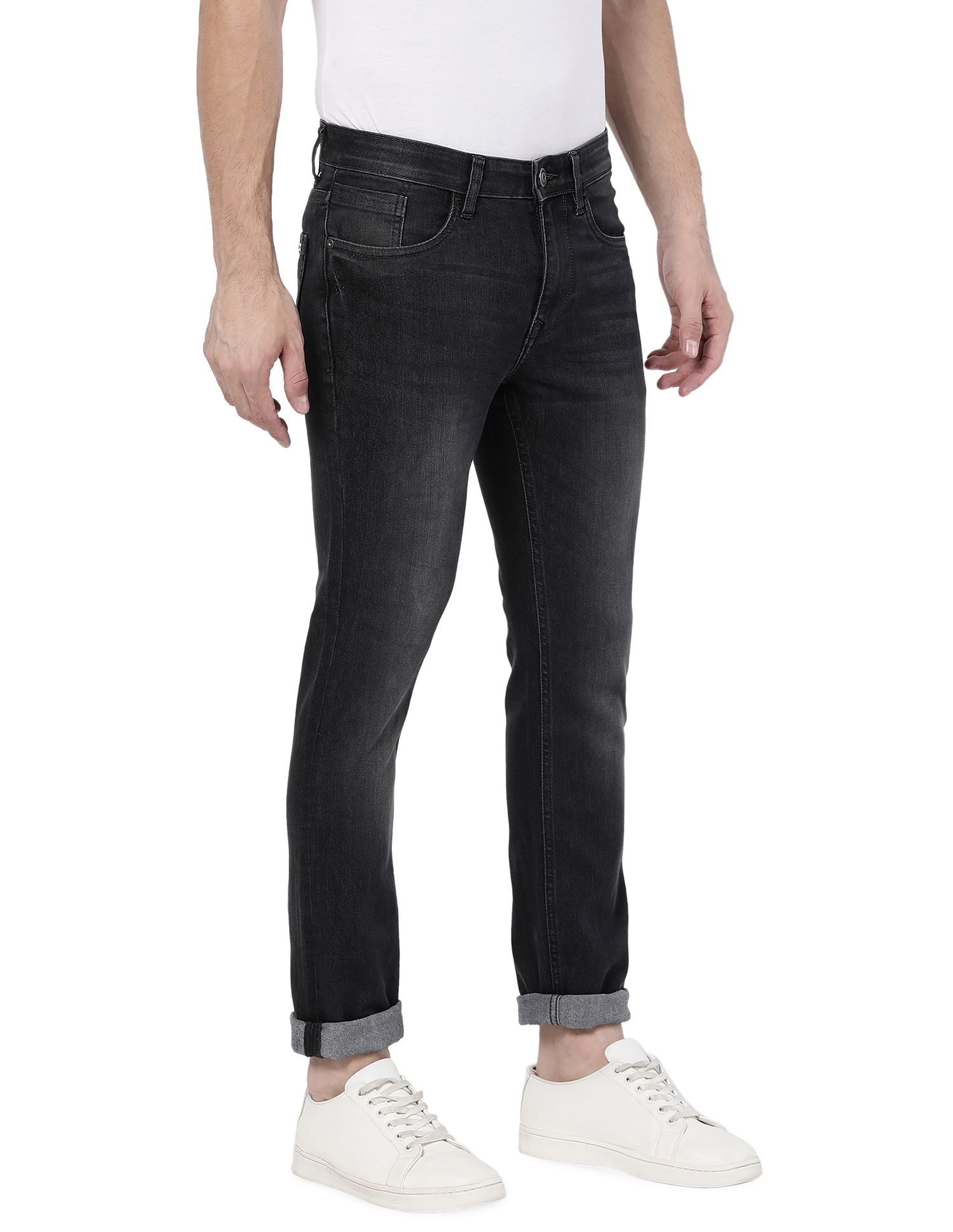 AD by Arvind Mid Rise Stone Wash Jeans