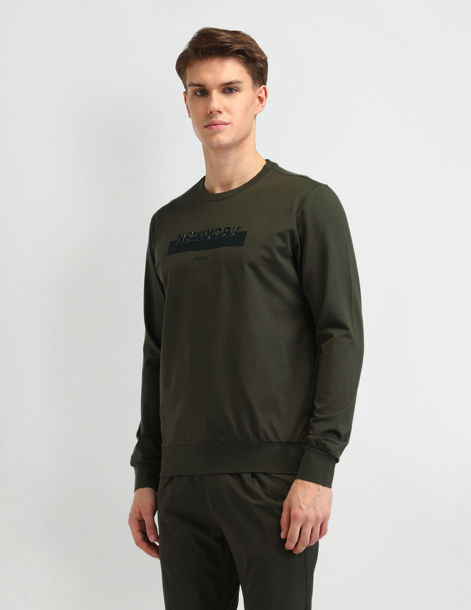 Arrow Newyork Graphic Printed Regular Fit Sweatshirt