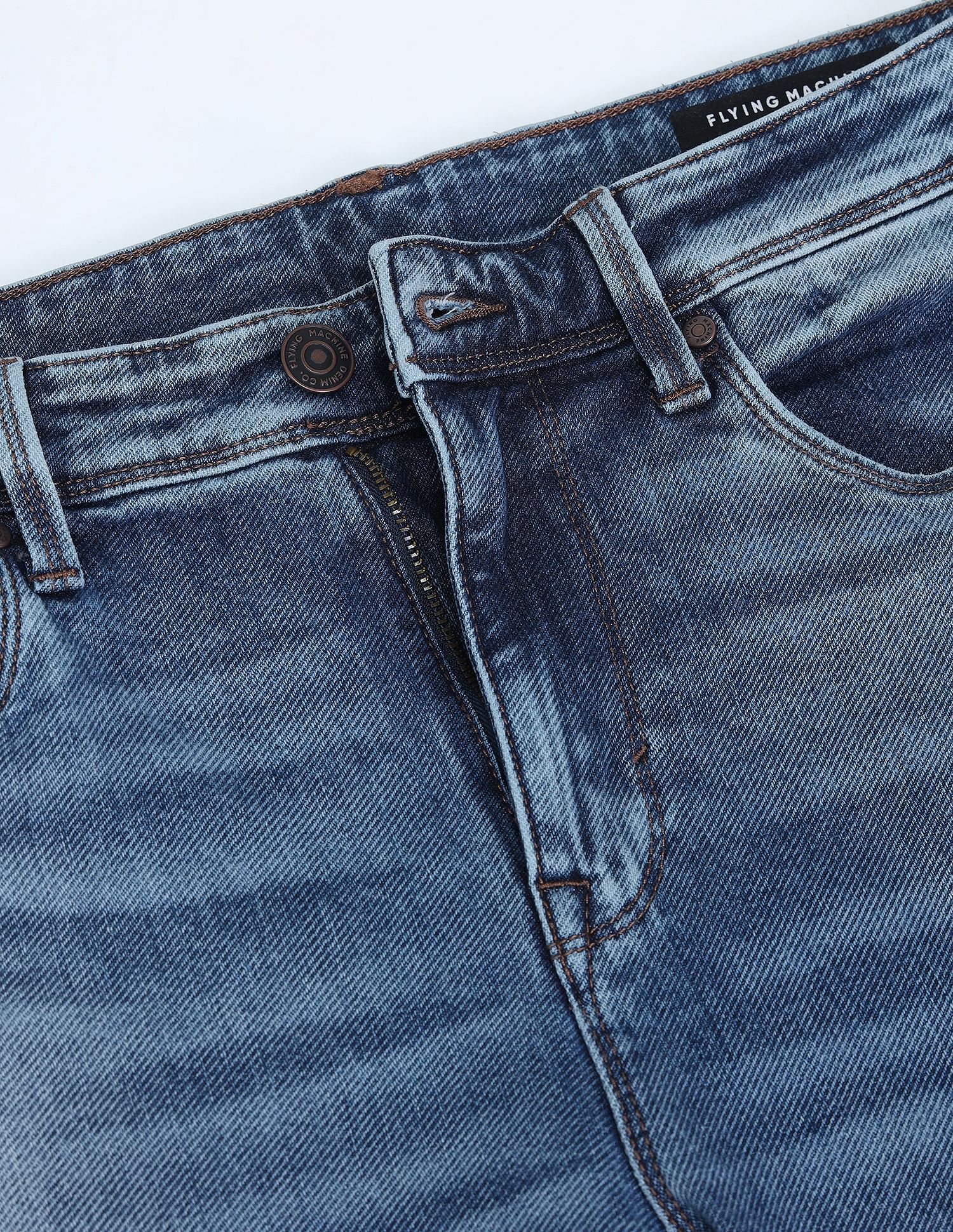 Flying Machine Mid Rise Straight Fit Jeans