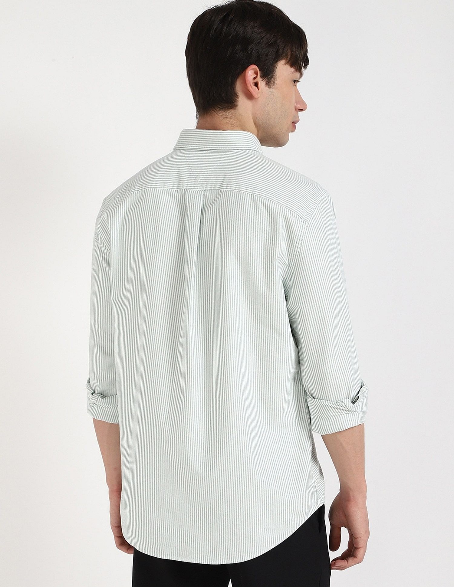 Tommy Hilfiger Striped Regular-Fit Oxford Woven Shirt