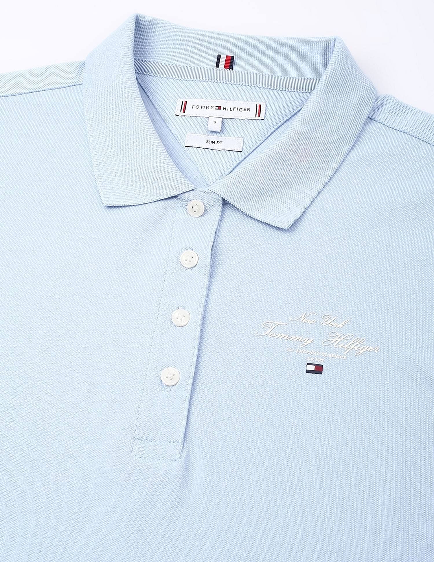 Tommy Hilfiger Solid Slim-Fit Cotton Polo T-Shirt