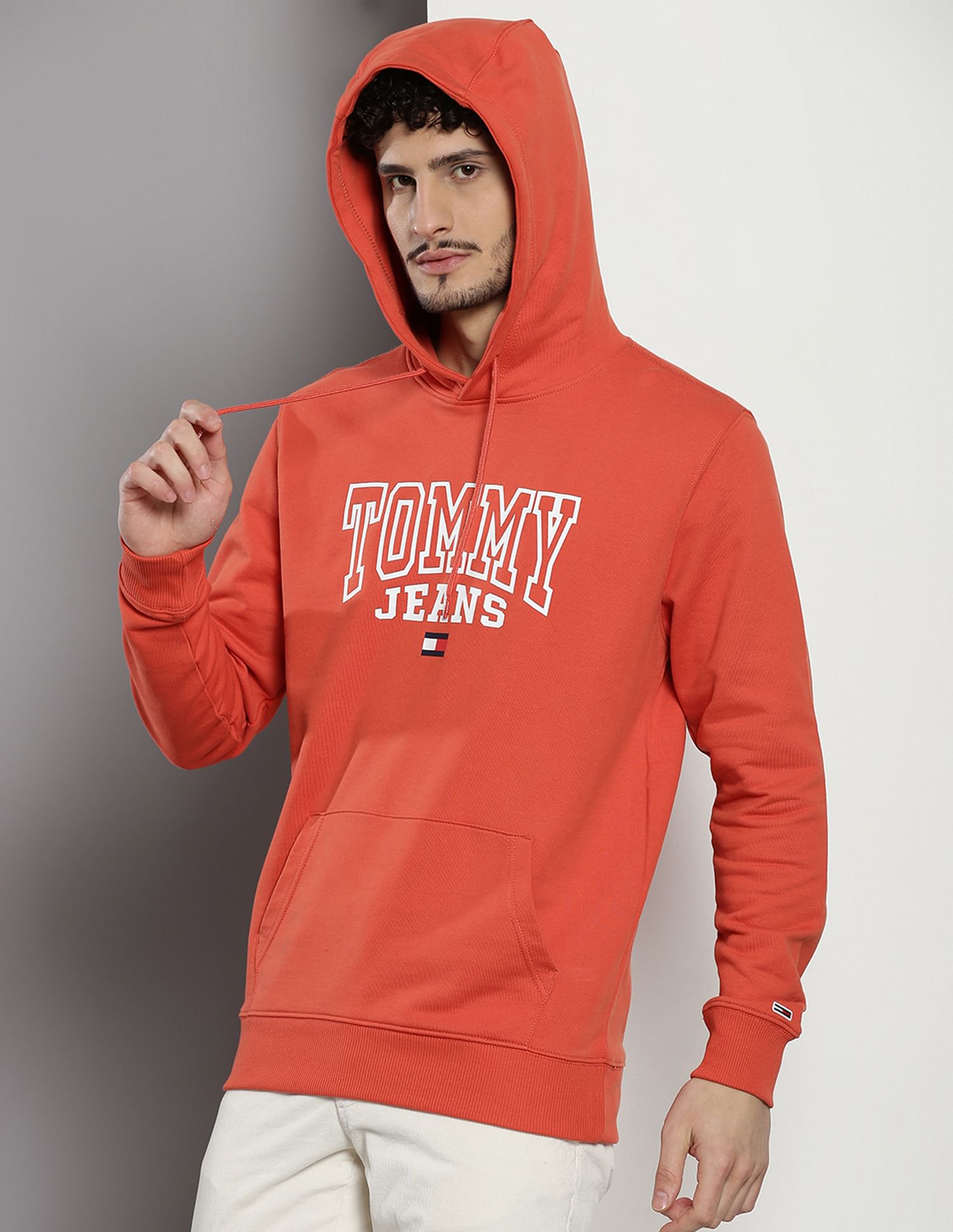 Tommy hilfiger best sale hoodie washed vermillion