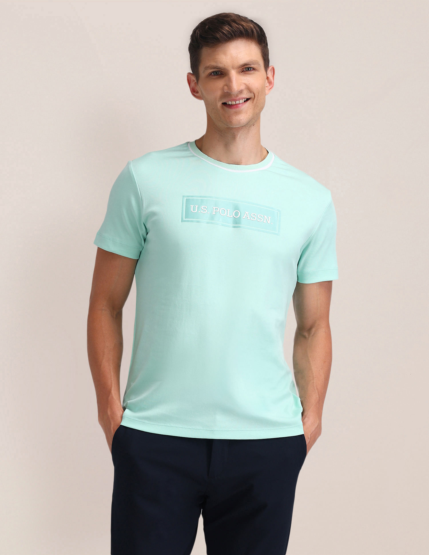 U.S. Polo Assn. Brand Print Cotton T-Shirt