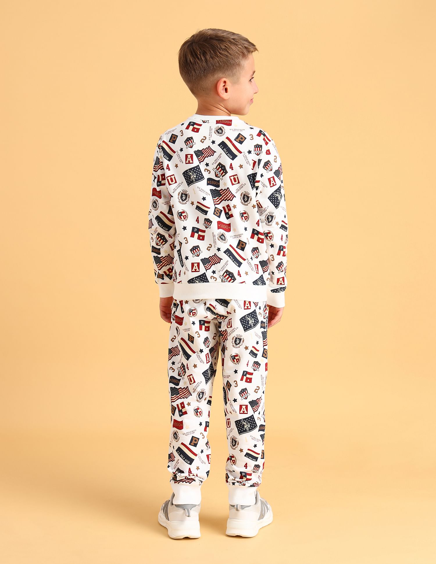 U.S. Polo Assn. Kids Boys Graphic Printed Cotton Sweatshirt