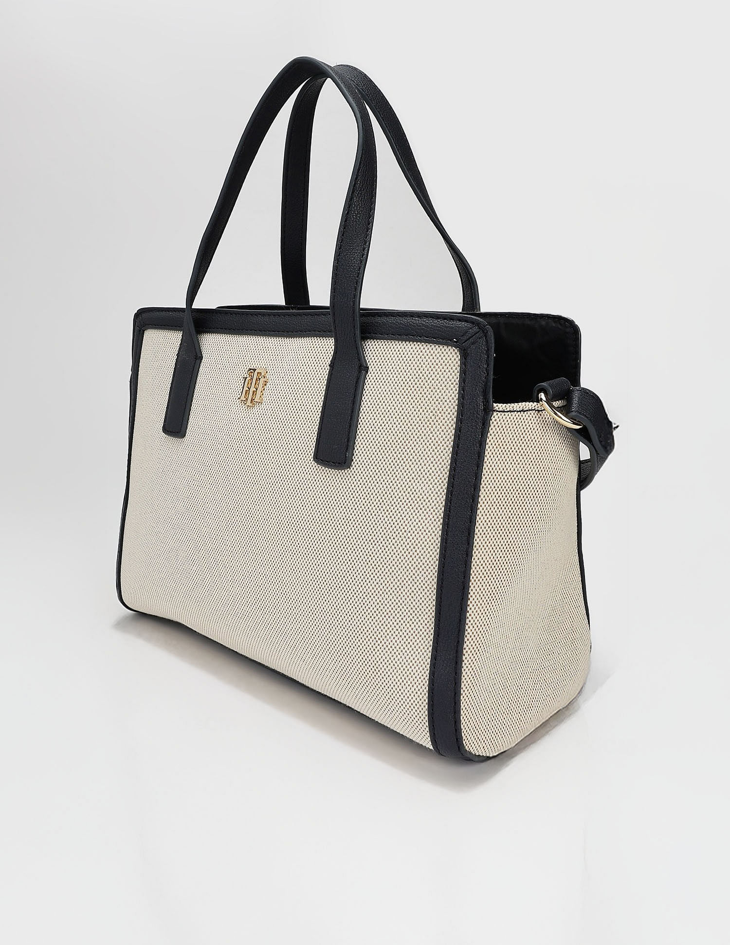 Tommy Hilfiger Solid Blue Polyester Hand Bags