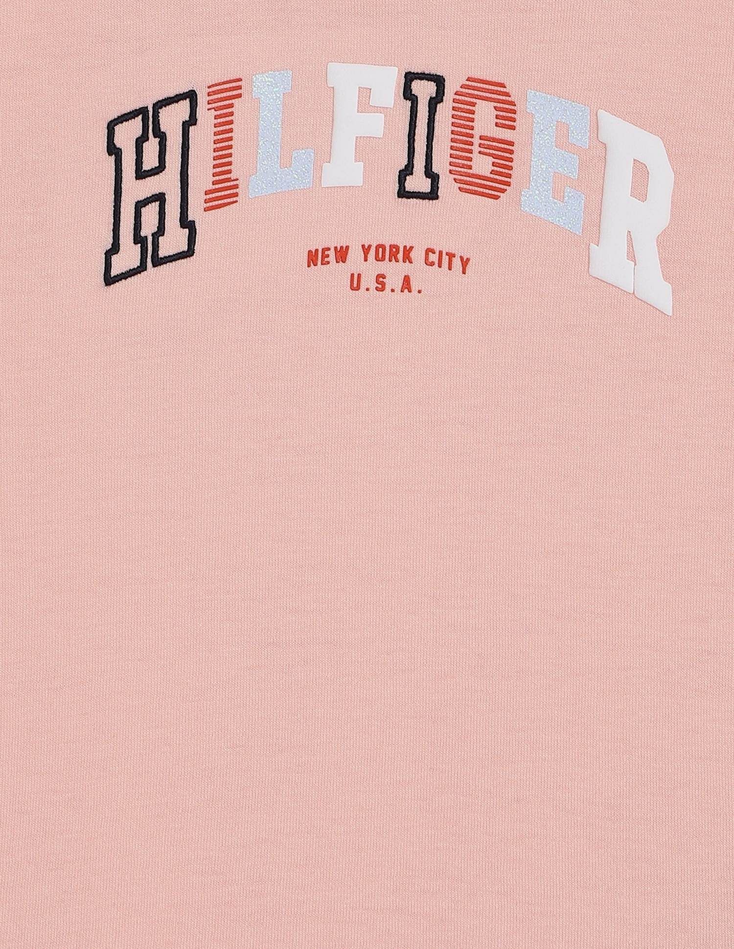 Tommy Hilfiger Kids Girls Logo Regular-Fit Cotton T-Shirt