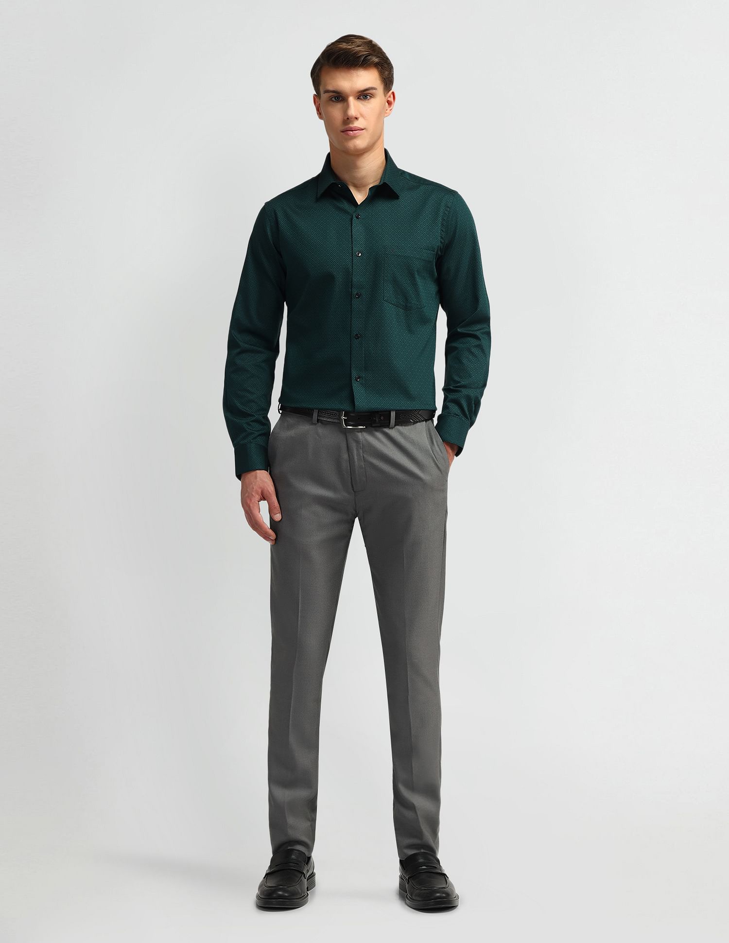 Arrow Liberty Classic Fit Jaquard Shirt