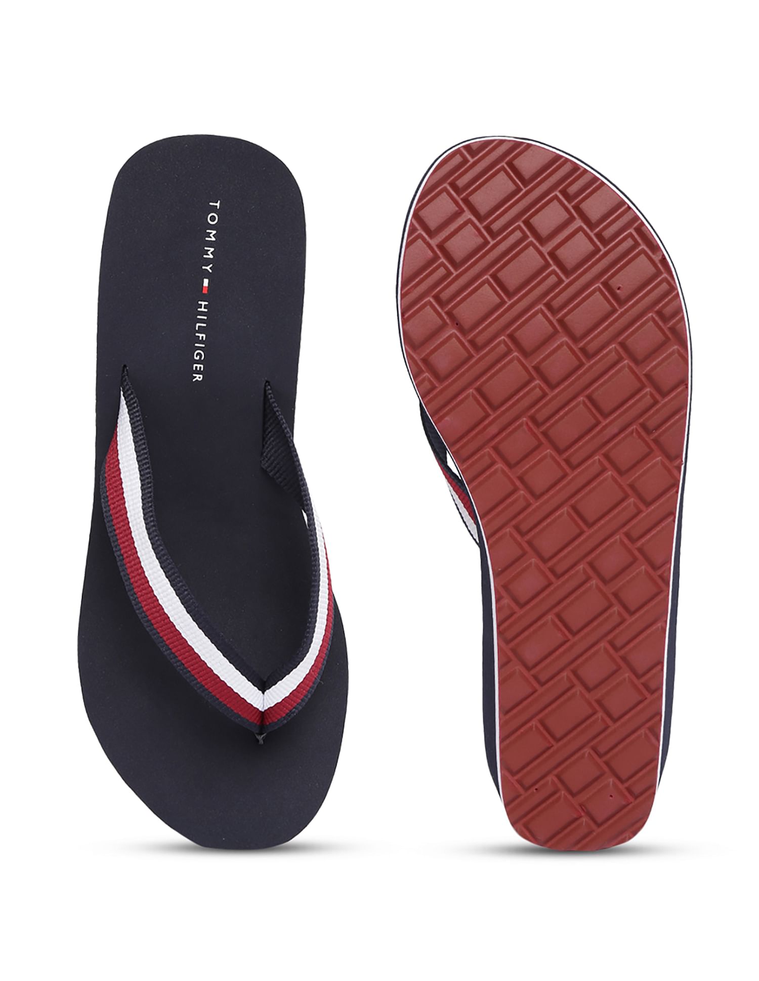 Buy Tommy Hilfiger Women Essential Corporate Wedge Flip Flops NNNOW