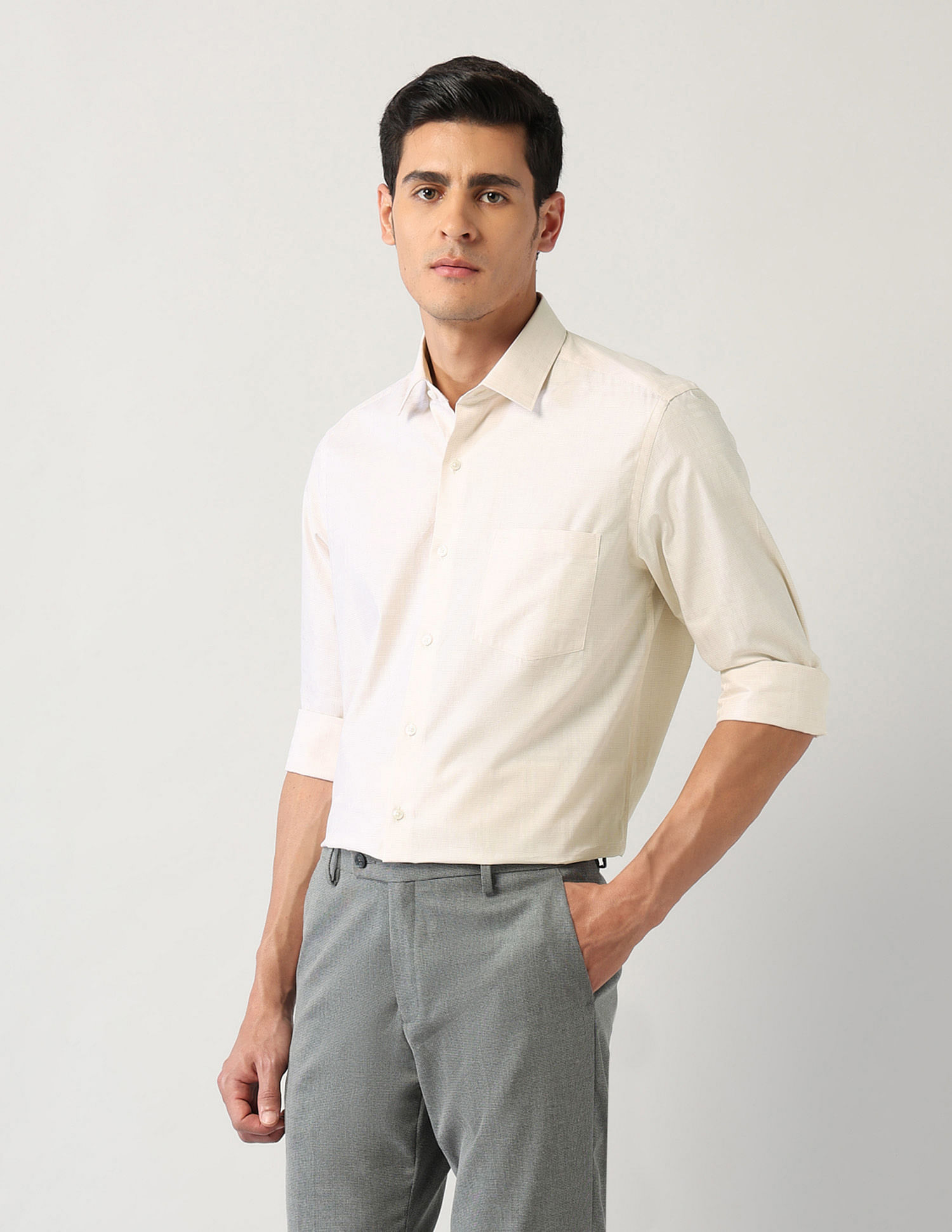 Arrow Manhattan Slim Fit Pure Cotton Shirt