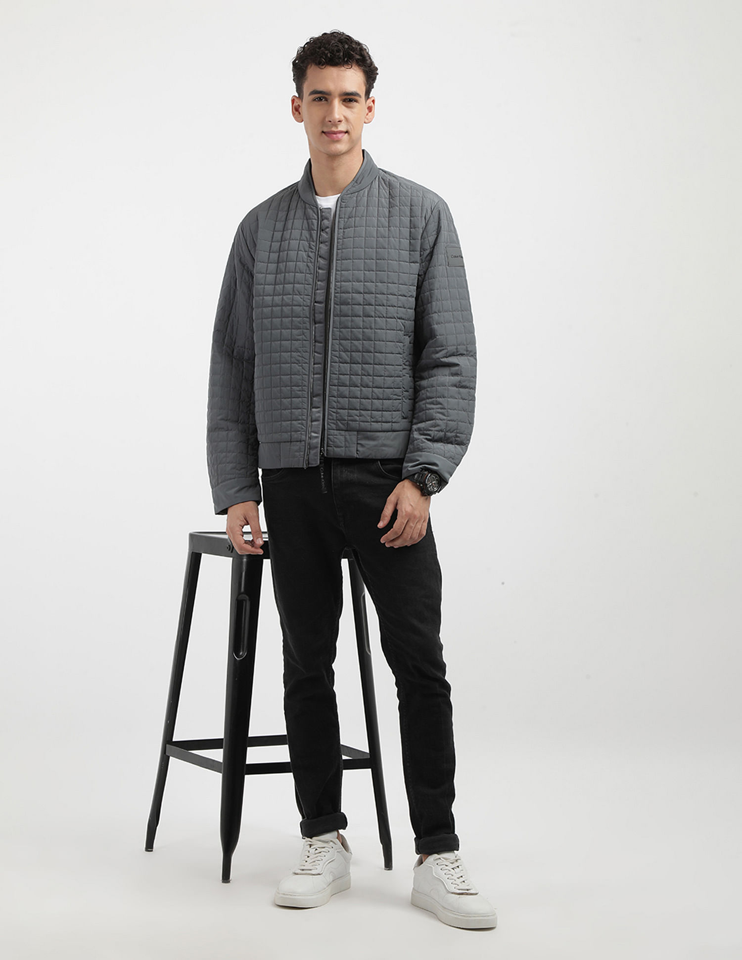 Calvin Klein Jeans Regular Fit Solid Casual Jacket