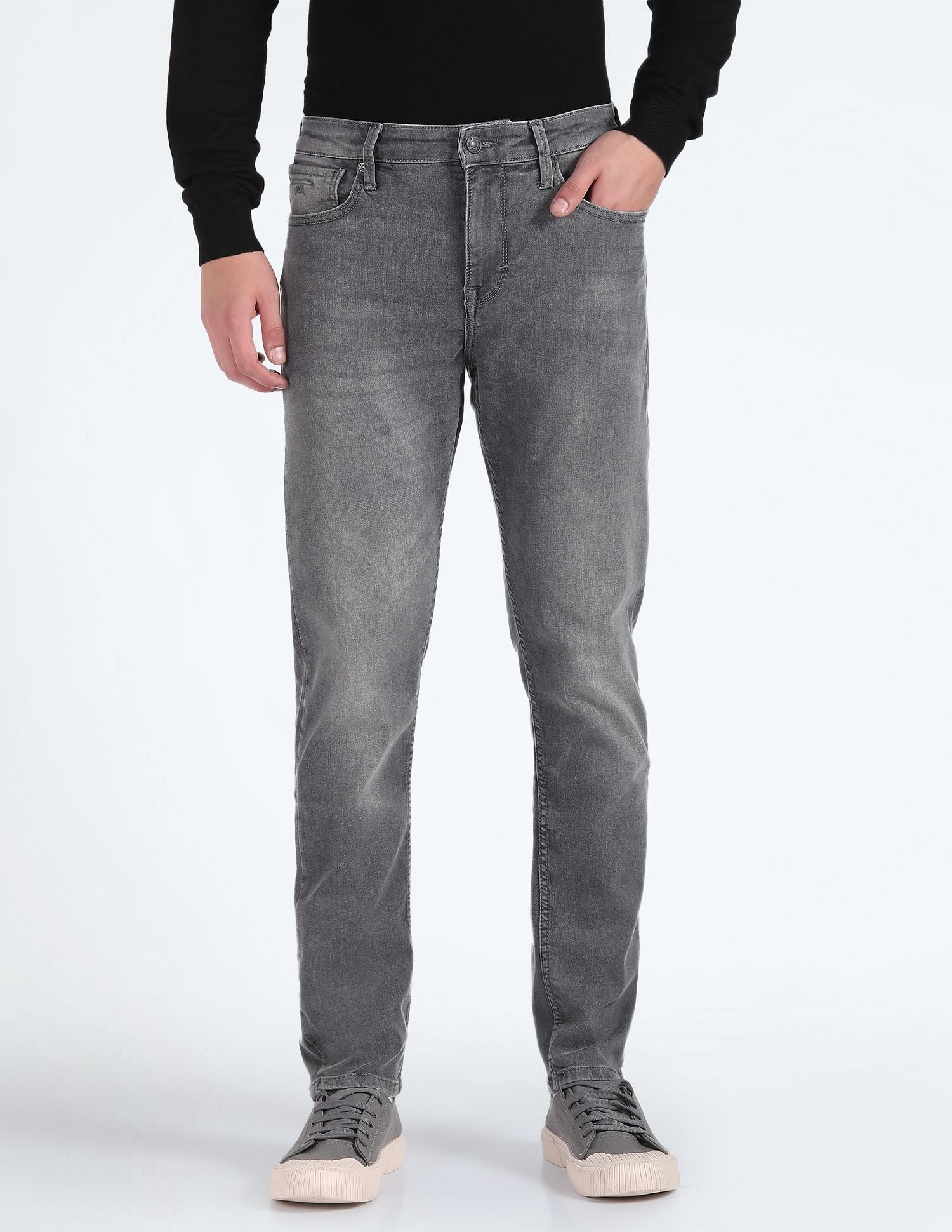 Flying Machine Slim Tapered Fit Stone Wash Jeans