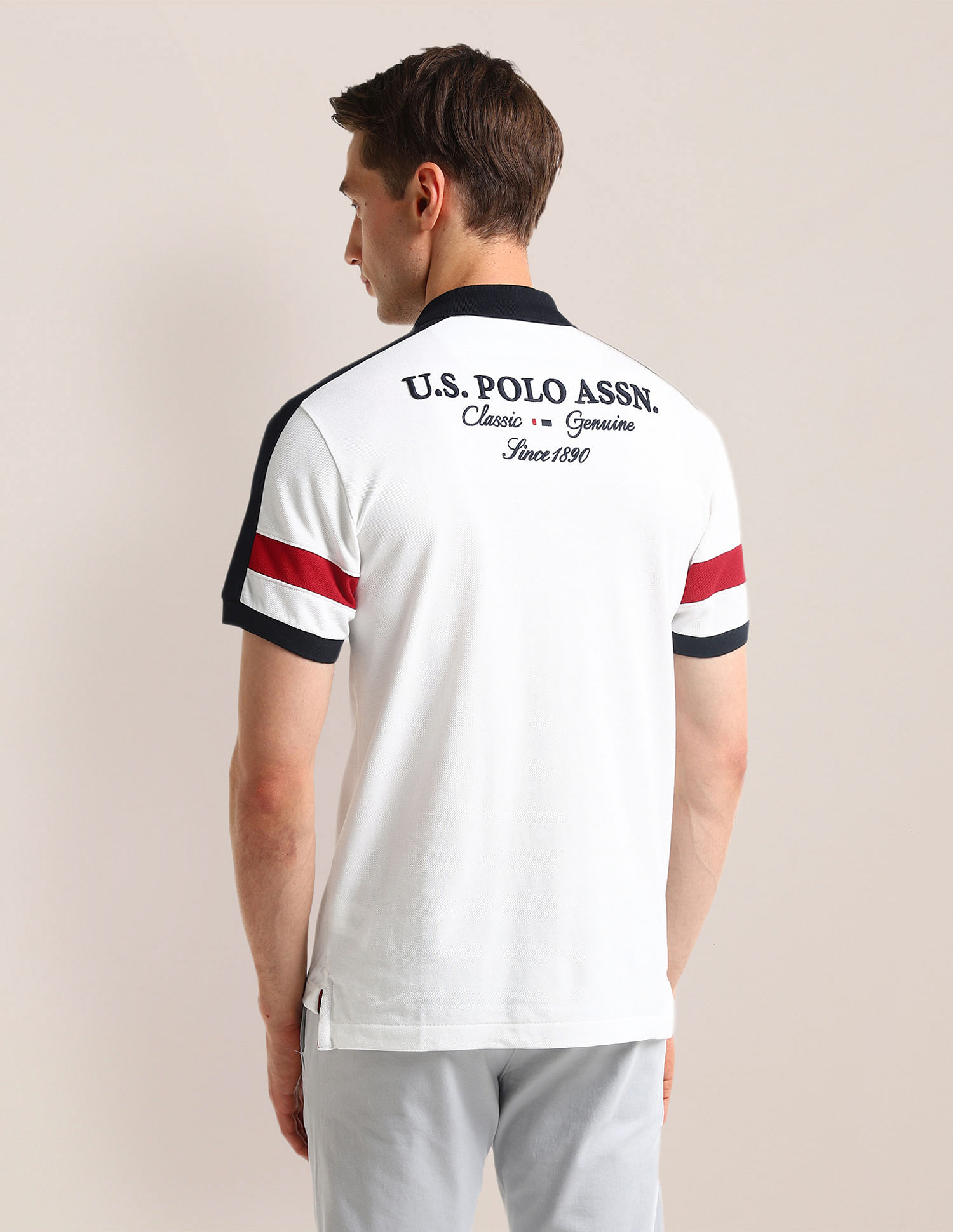 U.S. Polo Assn. Colour Blocked Slim Fit Polo Shirt