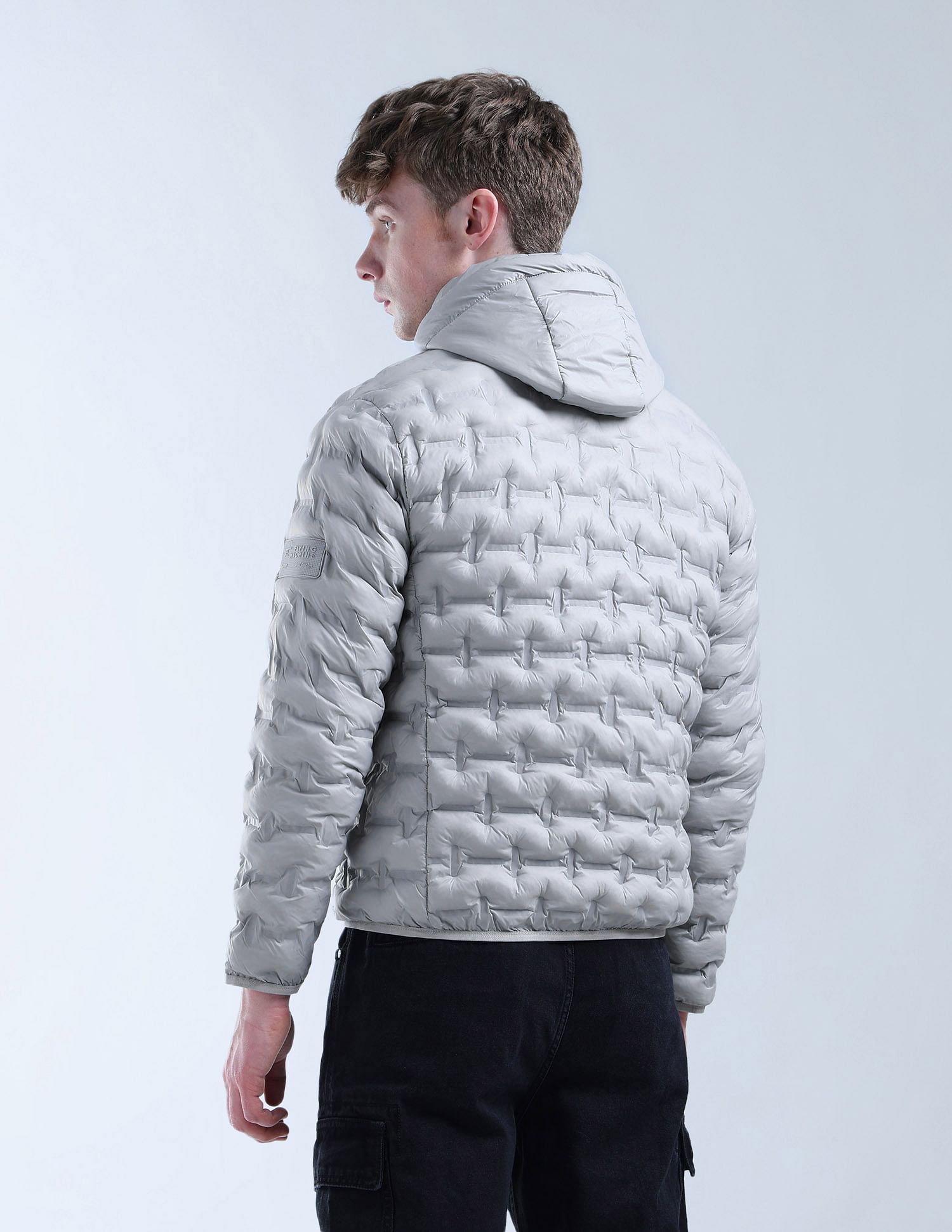 Flying Machine Solid Nylon Puffer Jacket