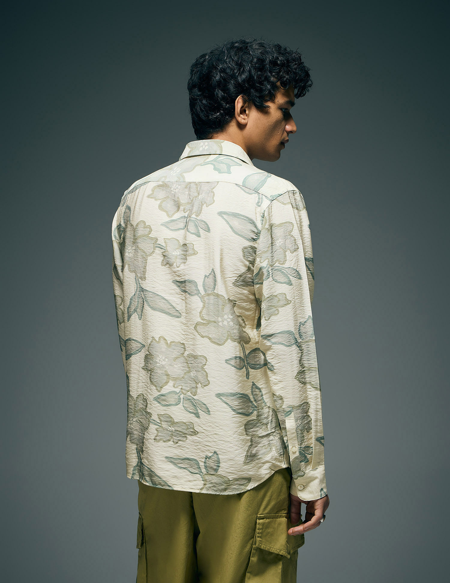 Flying Machine Floral Printed Color Of Home Shirt